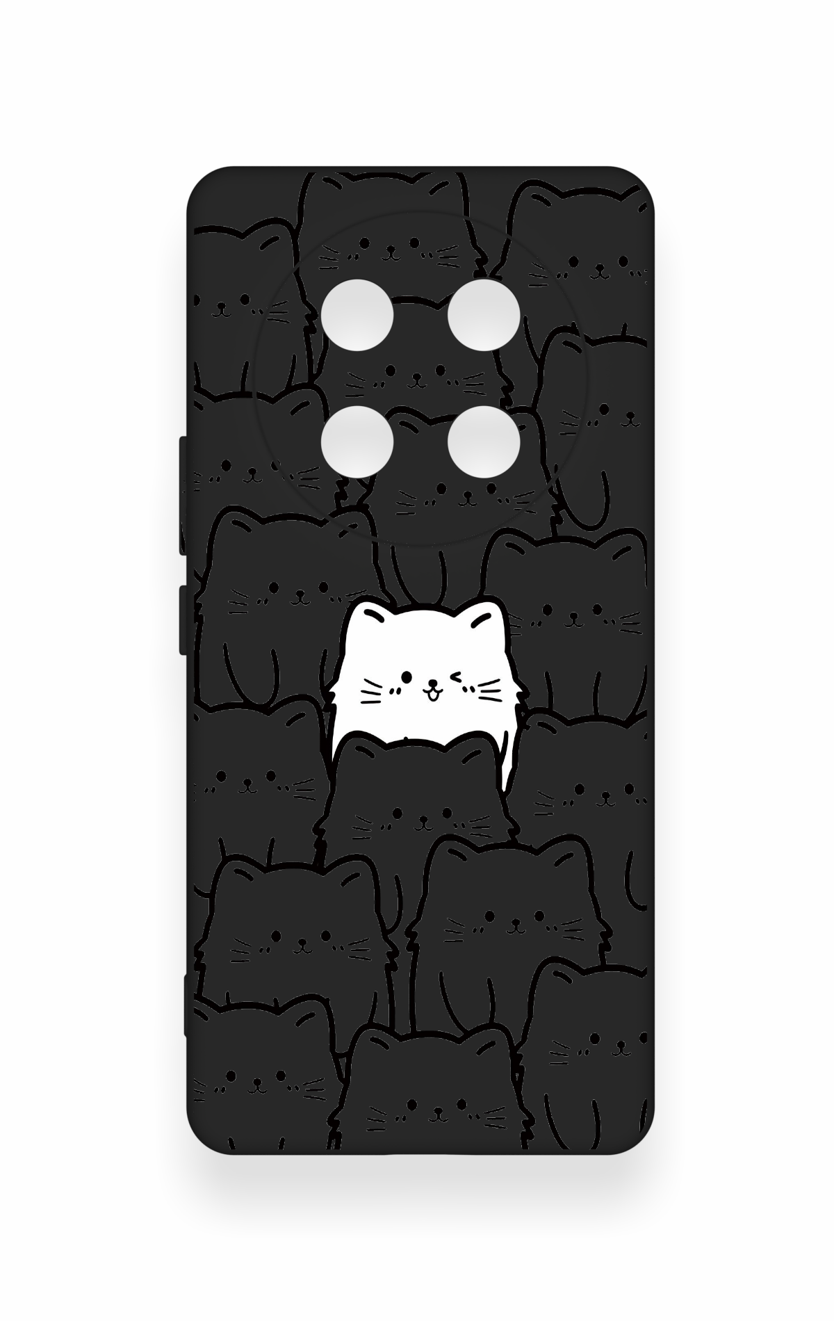 Honor Magic 7 Lite 5G Uyumlu Many Cats Desenli Silikon Kılıf