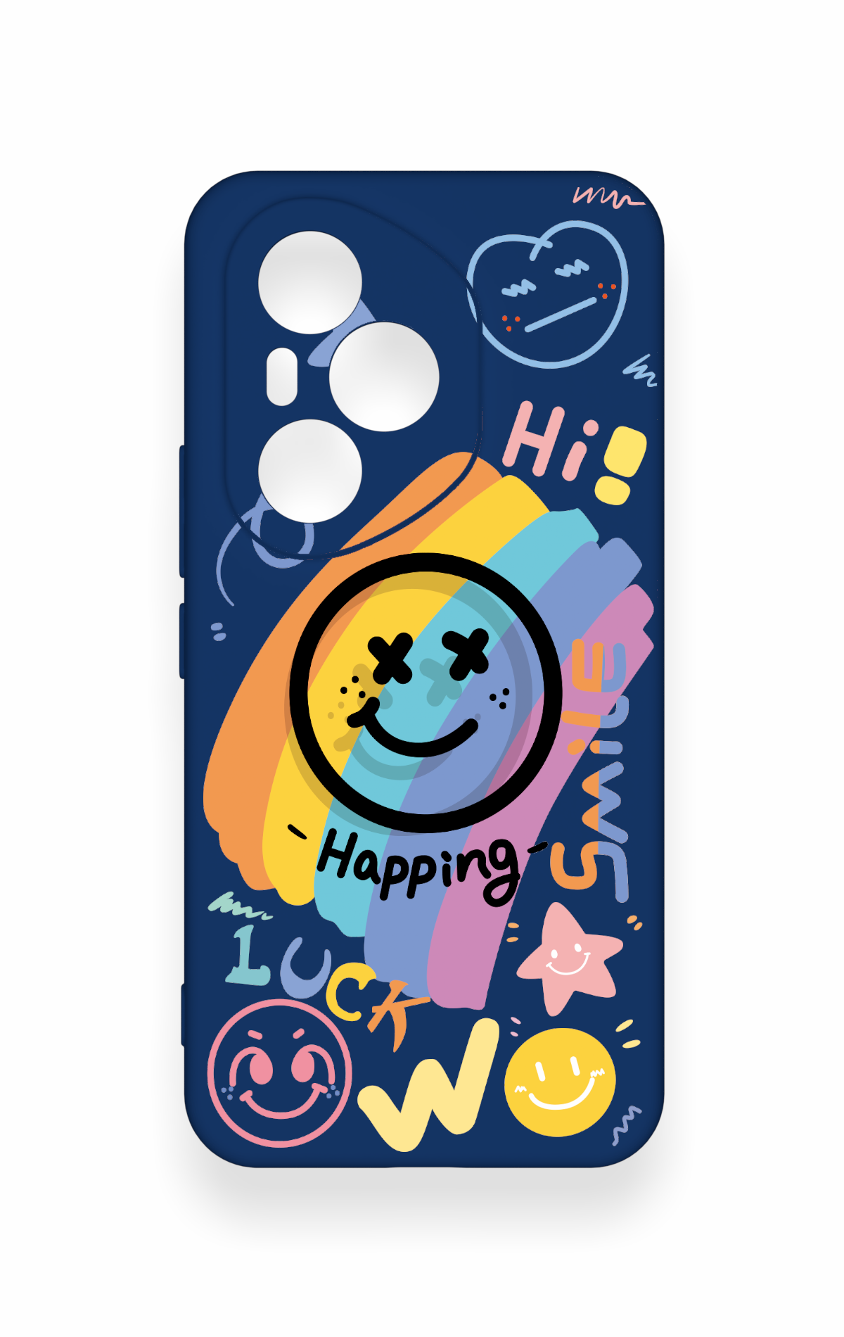 Honor 400 Pro Uyumlu Happing Smile Desenli Silikon Kılıf
