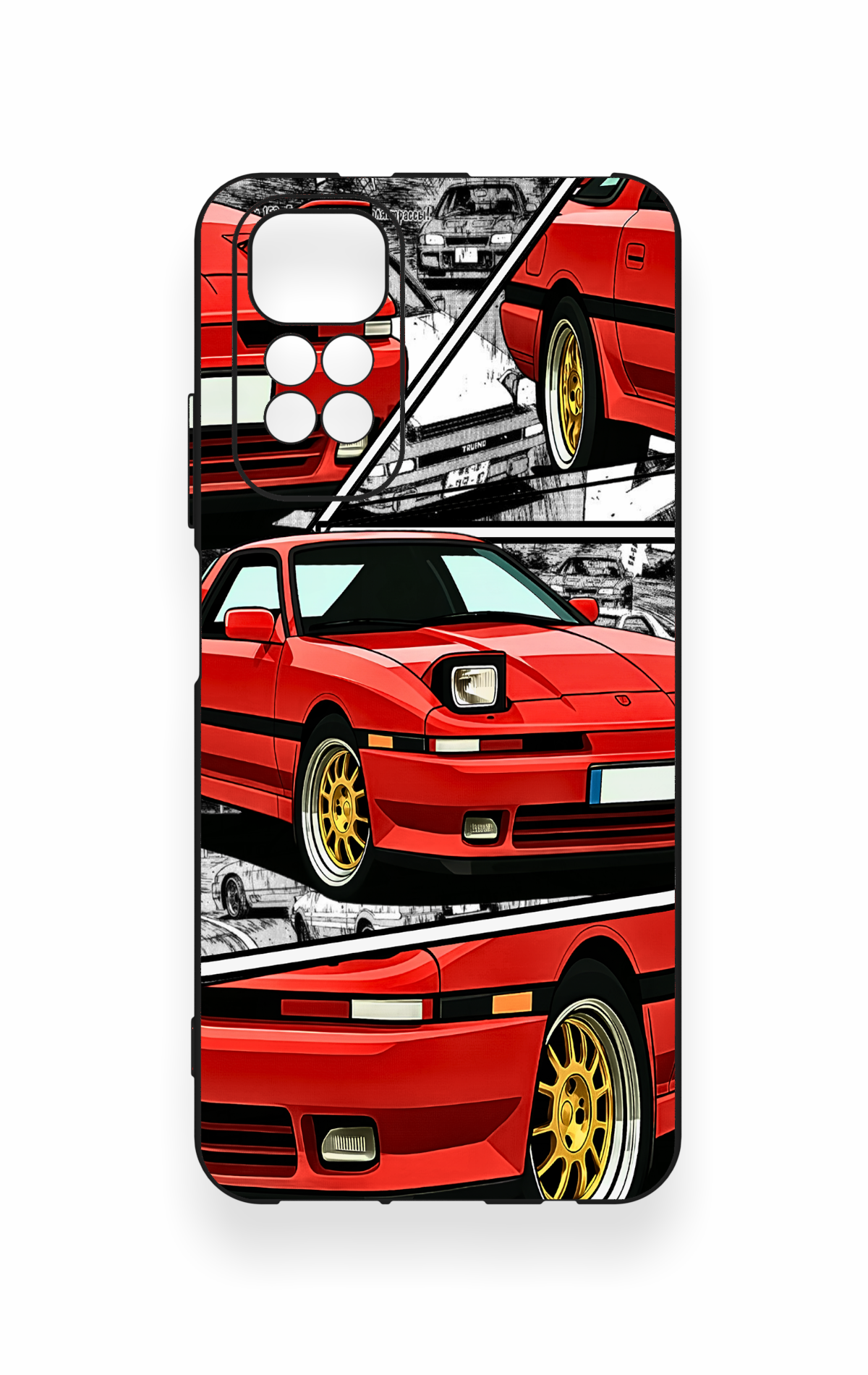 Redmi Note 11S Uyumlu Kırmızı Supra Desenli Silikon Kılıf
