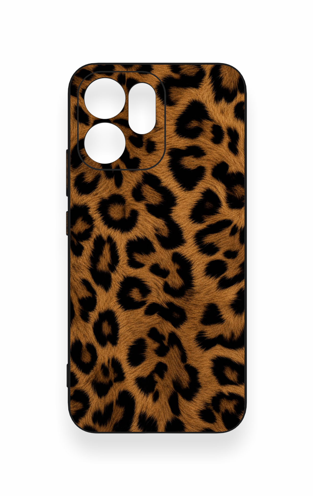 Oppo Reno 14F Uyumlu Koyu Leopar Deri Desenli Silikon Kılıf