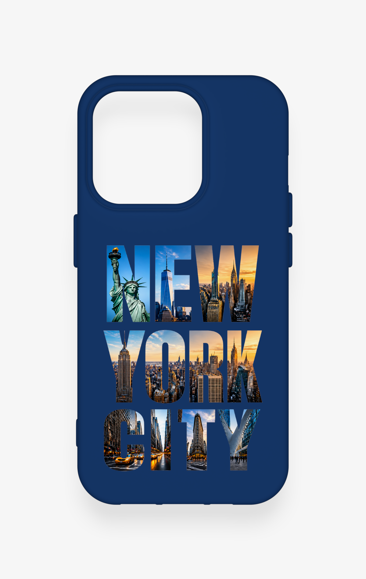 iPhone 15 Pro Uyumlu New York City Desenli Silikon Kılıf