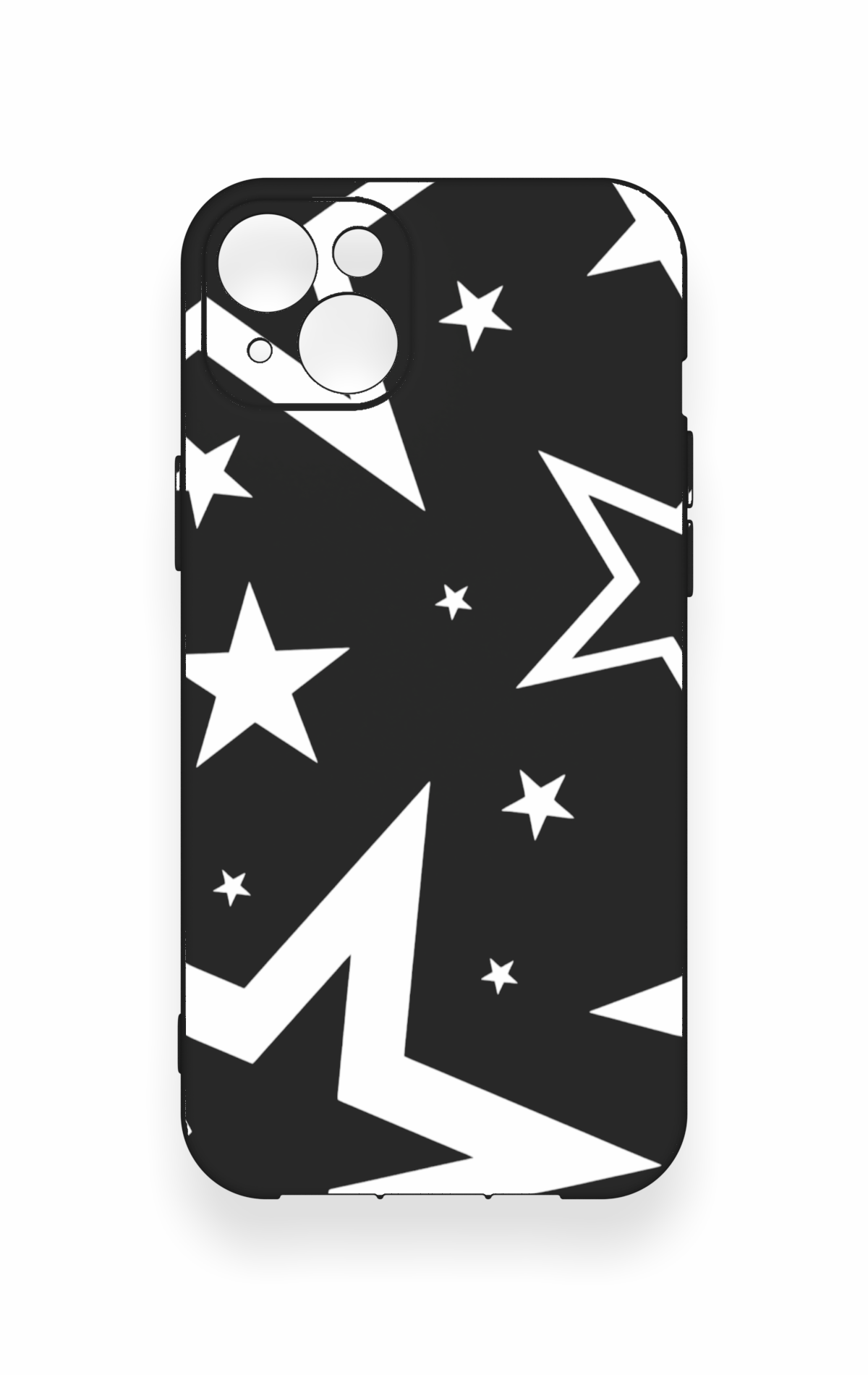 iPhone 14 Plus/15 Plus Uyumlu Siyah Mega Star Desenli Silikon Kılıf