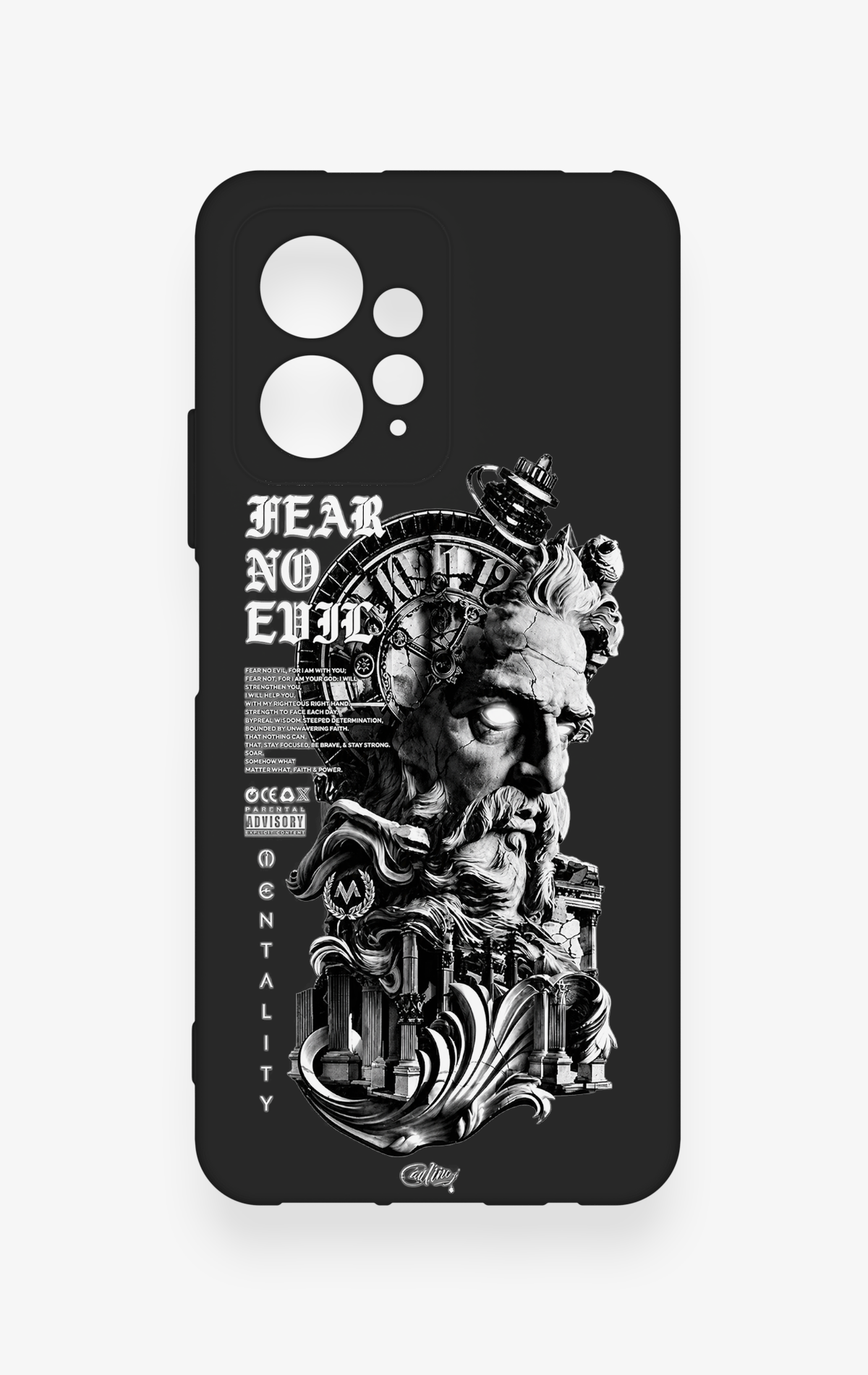 Redmi Note 12 4G Uyumlu Fear No Evil Desenli Silikon Kılıf