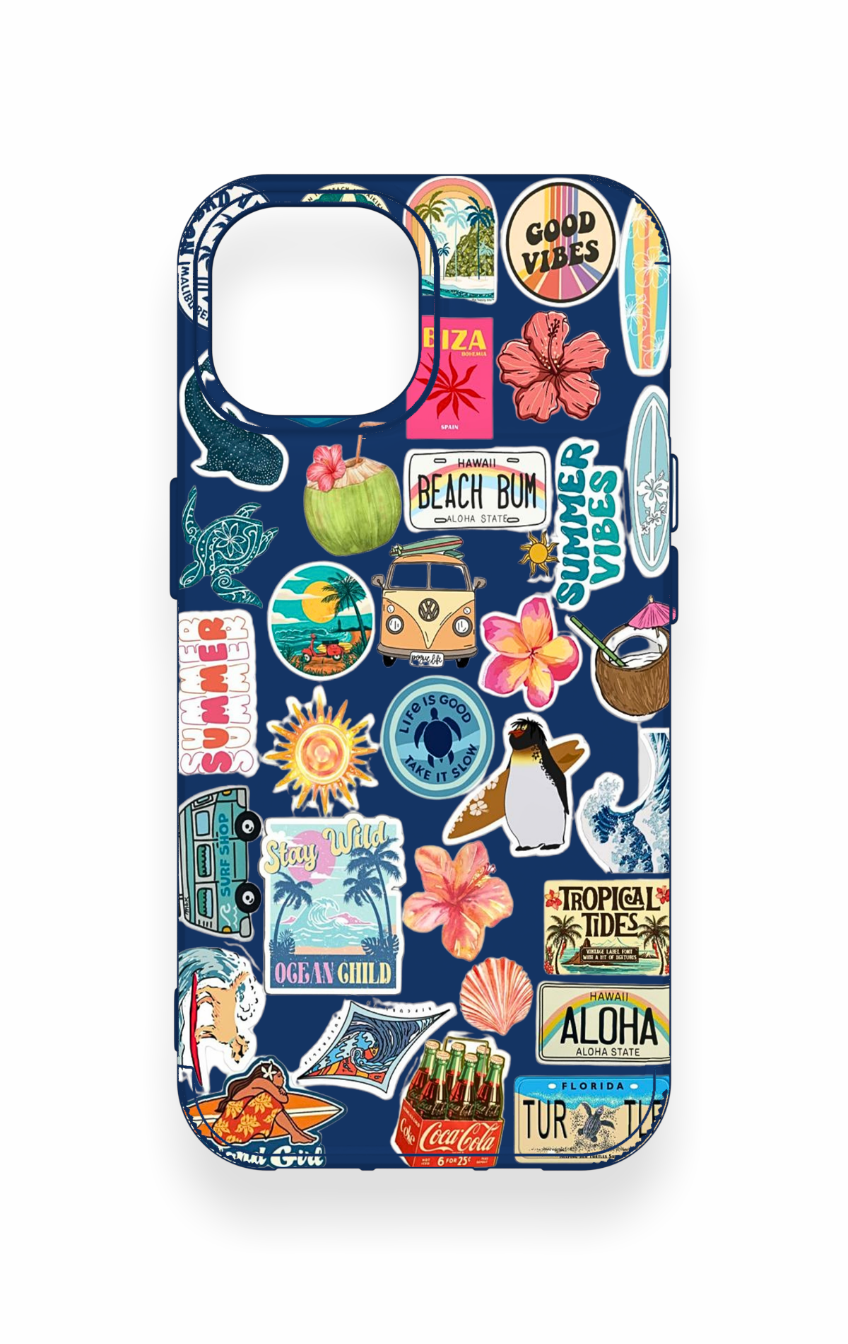 iPhone 15 Uyumlu Summer Vibes Desenli Silikon Kılıf