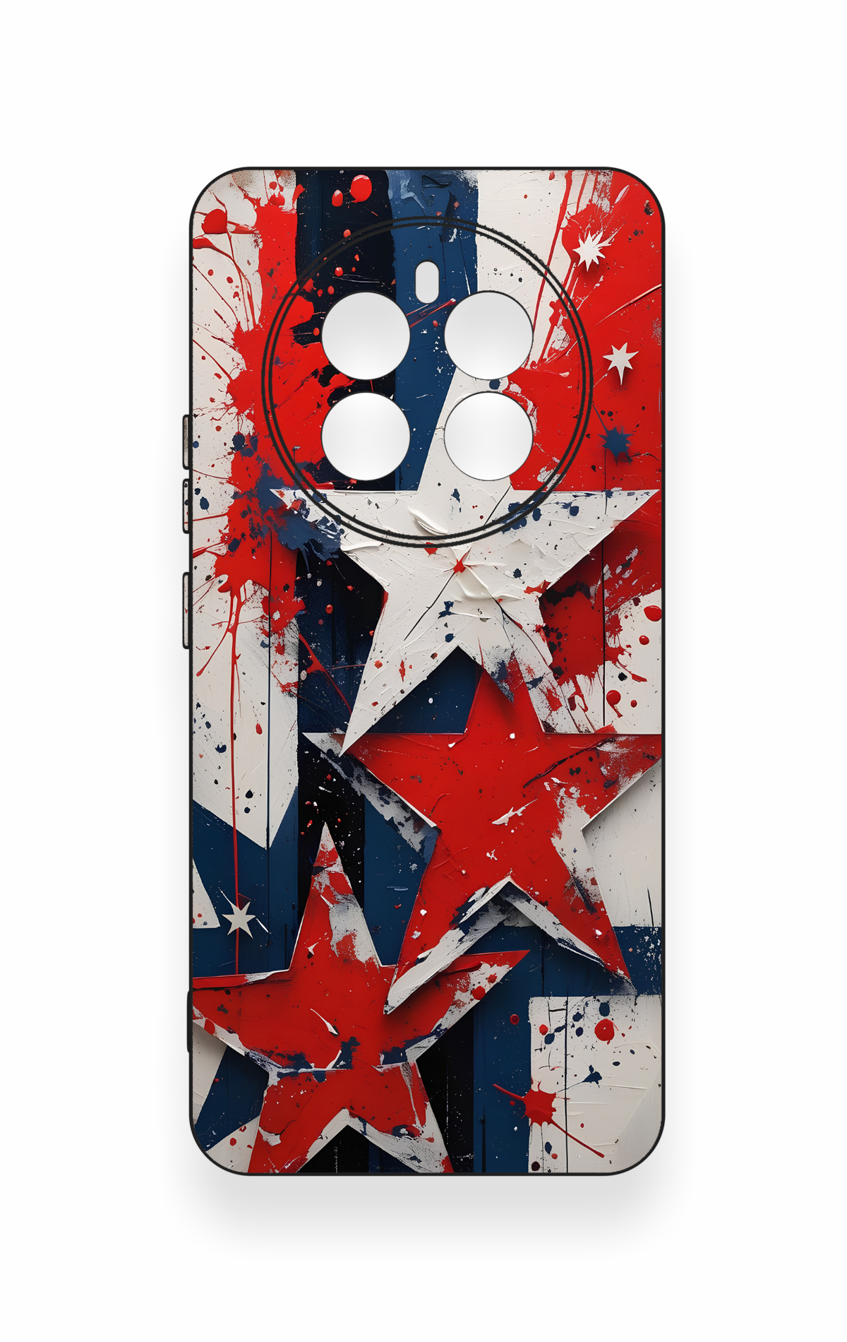 Realme 12 4G Uyumlu Star Flag Desenli Silikon Kılıf