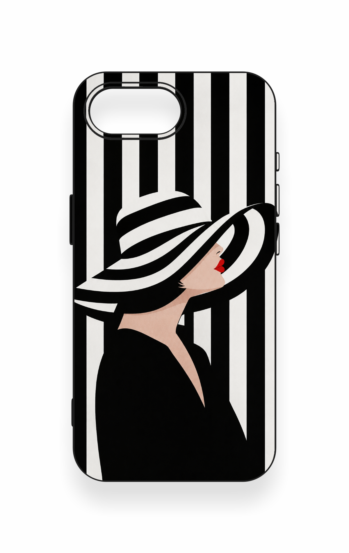 iPhone 16E Uyumlu Madam Marica Desenli Silikon Kılıf