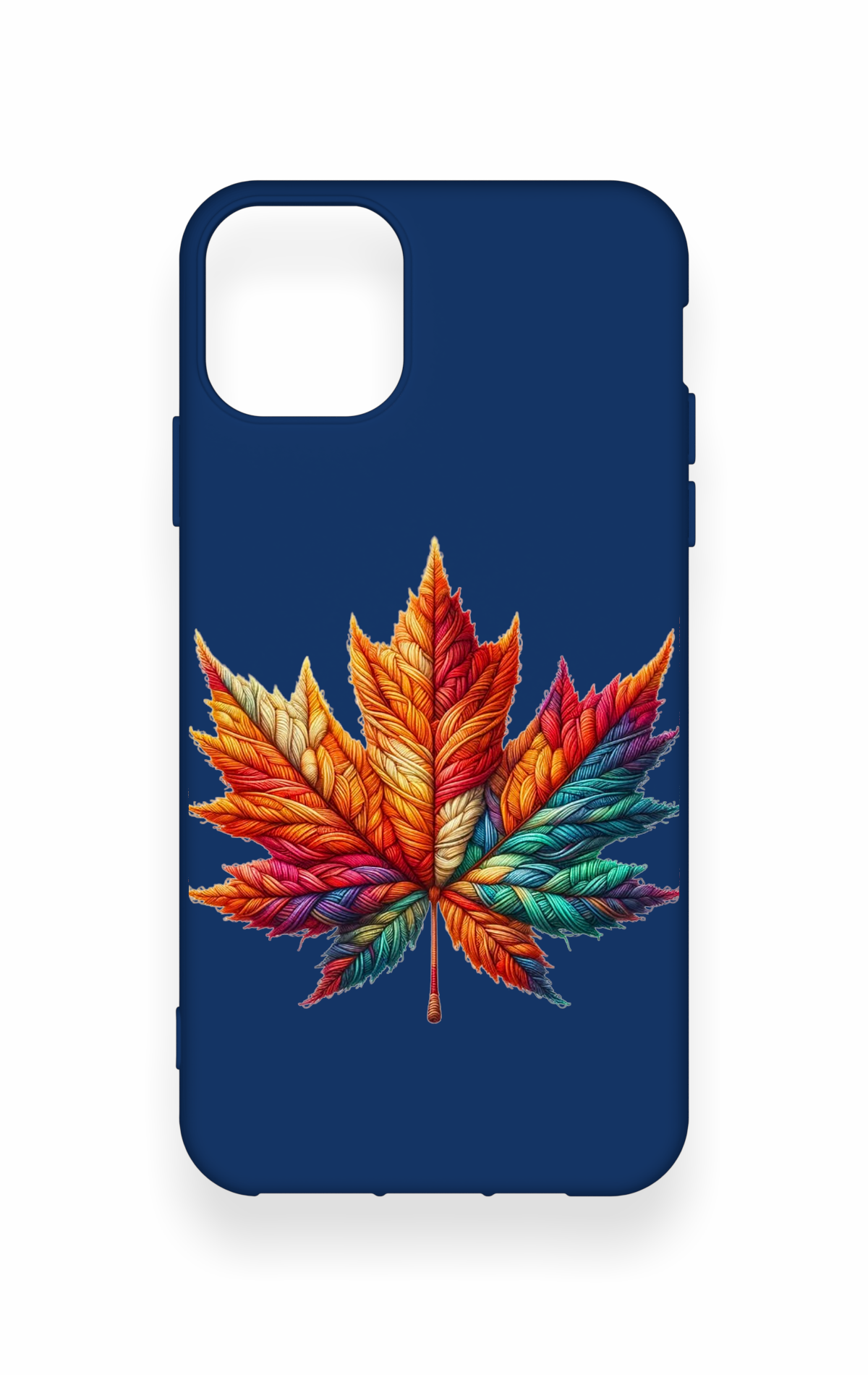 iPhone 11 Pro Max Uyumlu Renkli Yaprak Desenli Silikon Kılıf