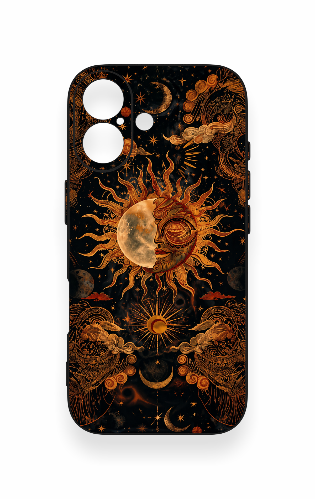 iPhone 17 Uyumlu Mistik Güneş Desenli Silikon Kılıf