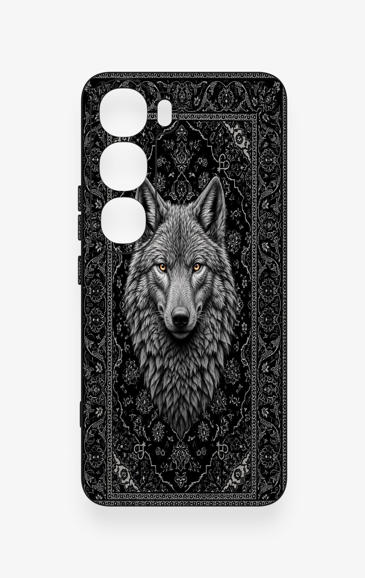 Vivo V40 Lite 5G Uyumlu Etnik Kurt Desenli Silikon Kılıf