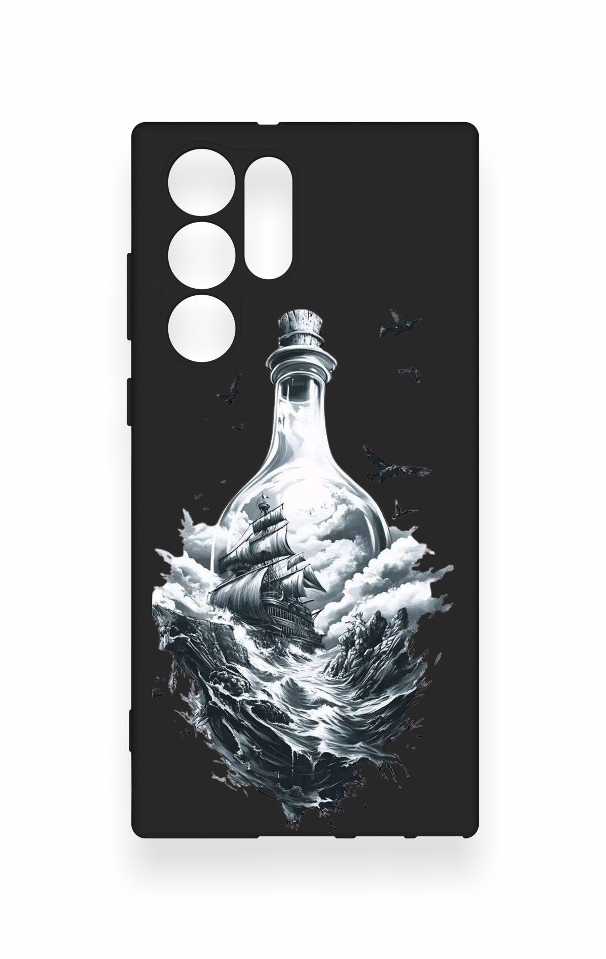 Samsung S22 Ultra Uyumlu Secret Sea Desenli Silikon Kılıf