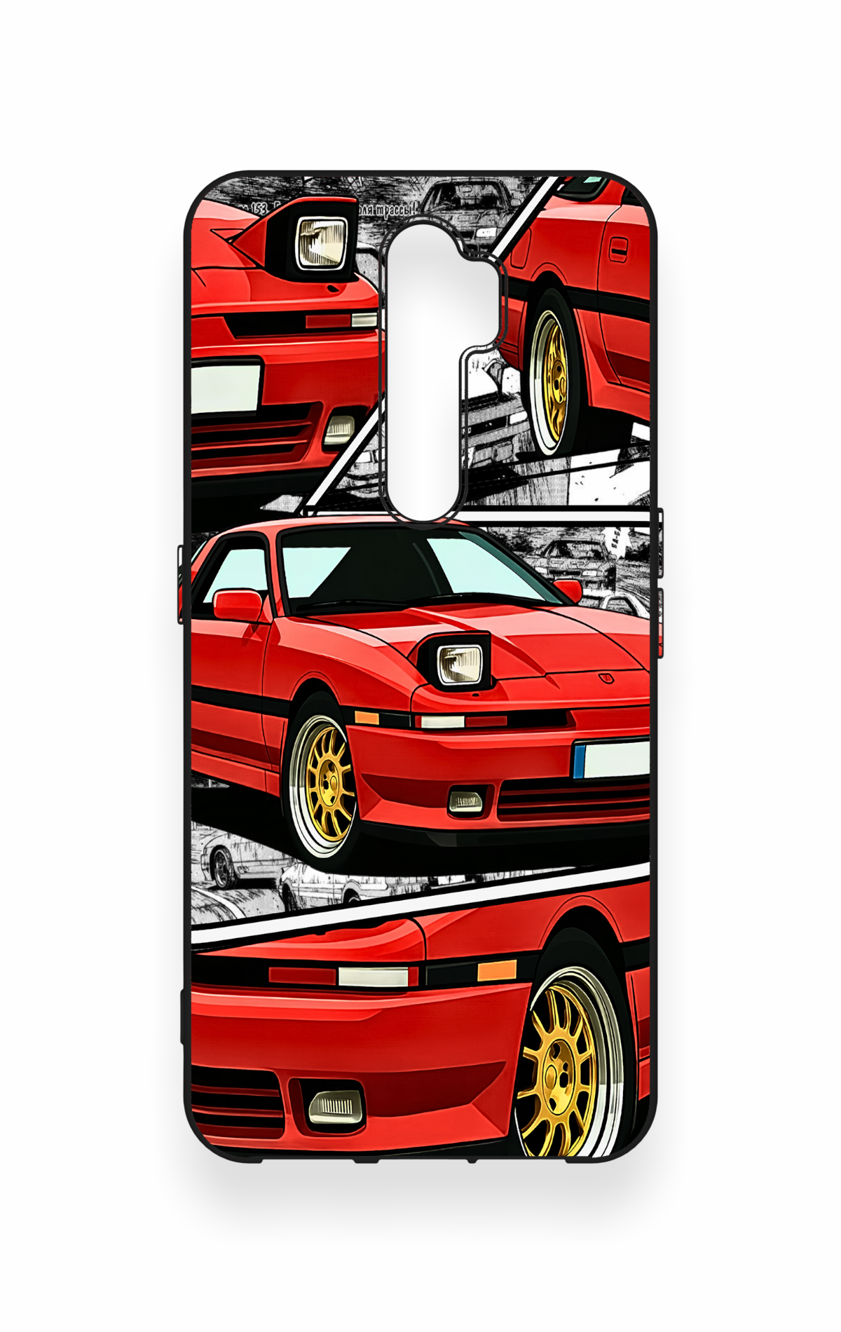 Oppo A9 2020 Uyumlu Kırmızı Supra Desenli Silikon Kılıf