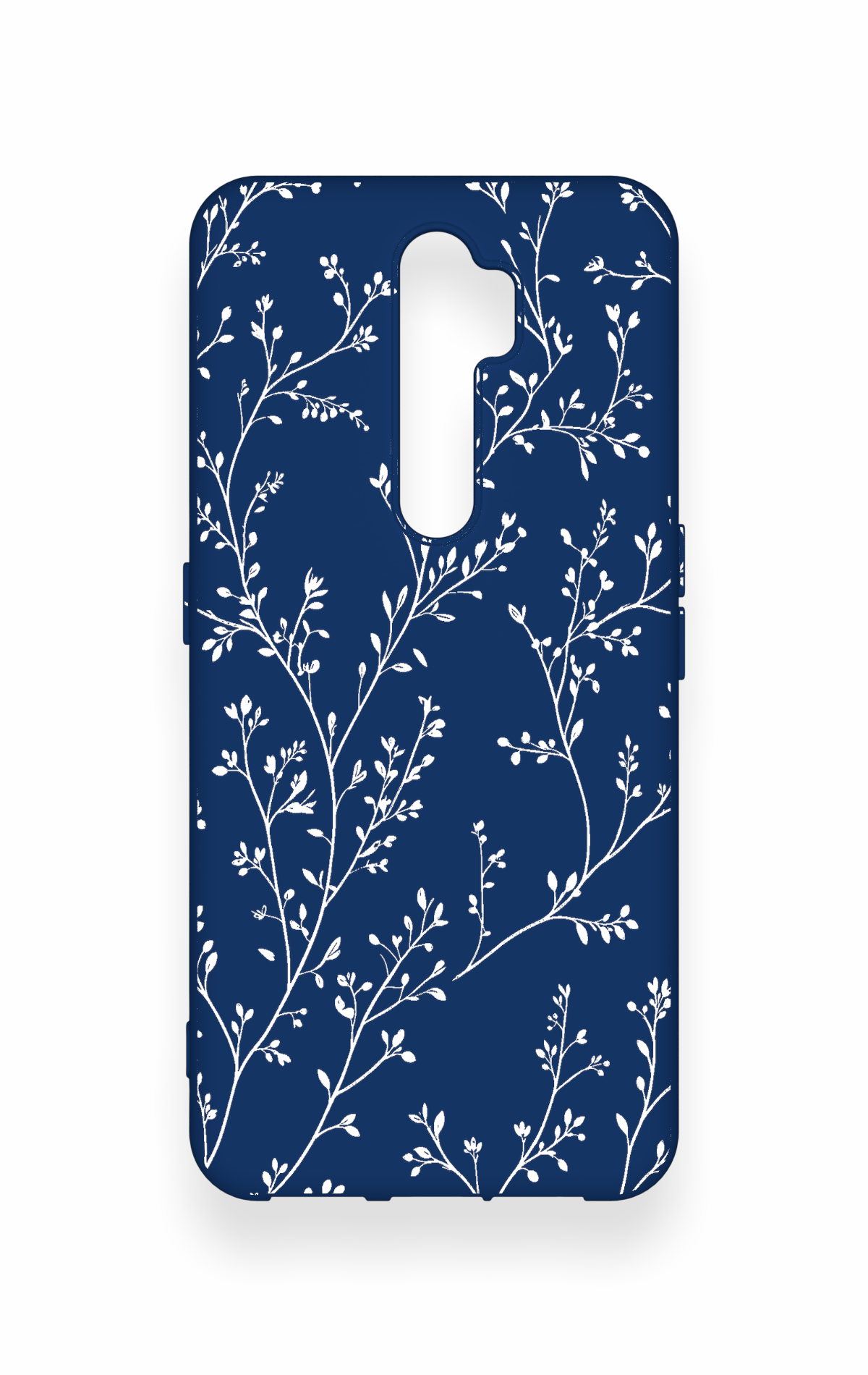 Oppo A5 2020 Uyumlu İnce Yaprak Dalı Desenli Silikon Kılıf
