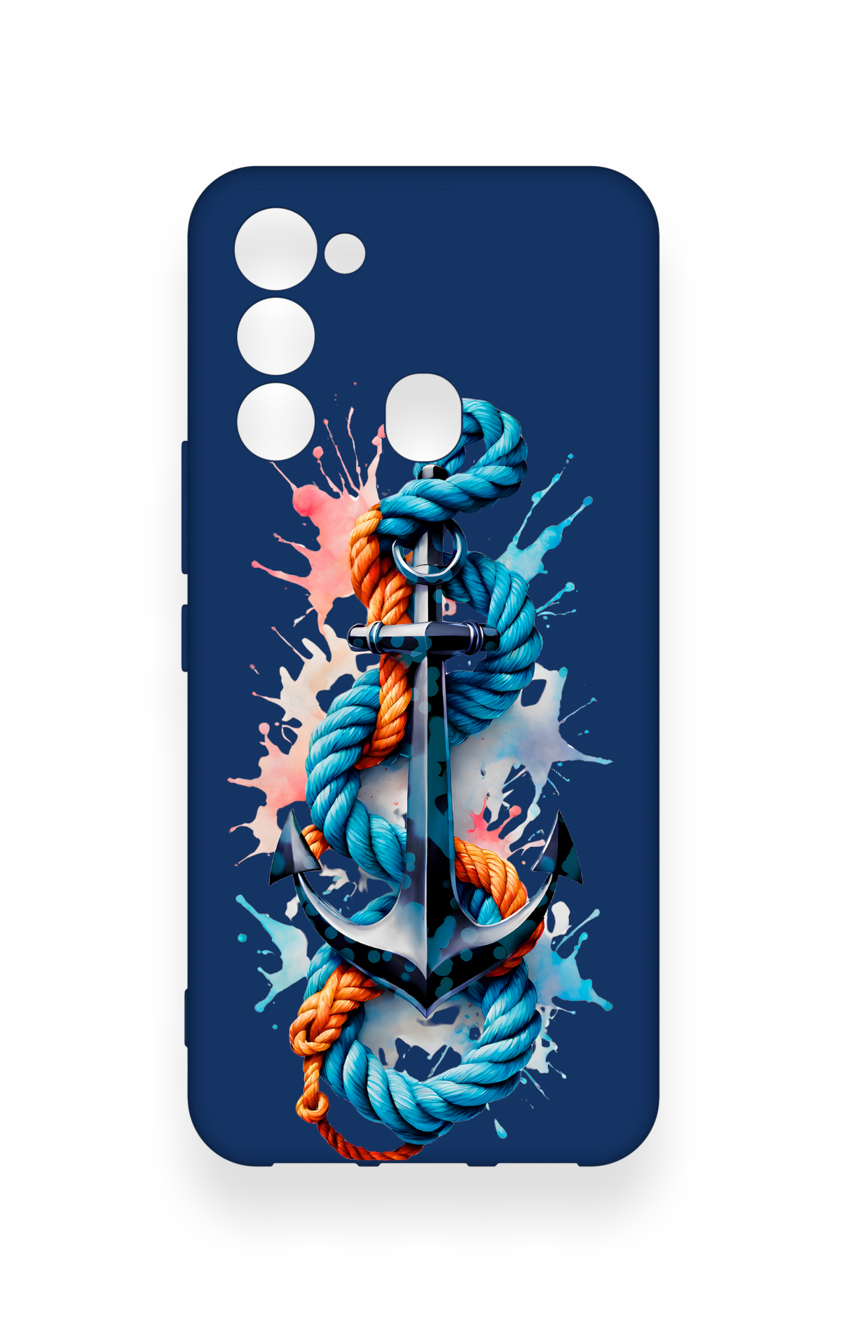 Tecno Spark 8C Uyumlu Anchor Desenli Silikon Kılıf