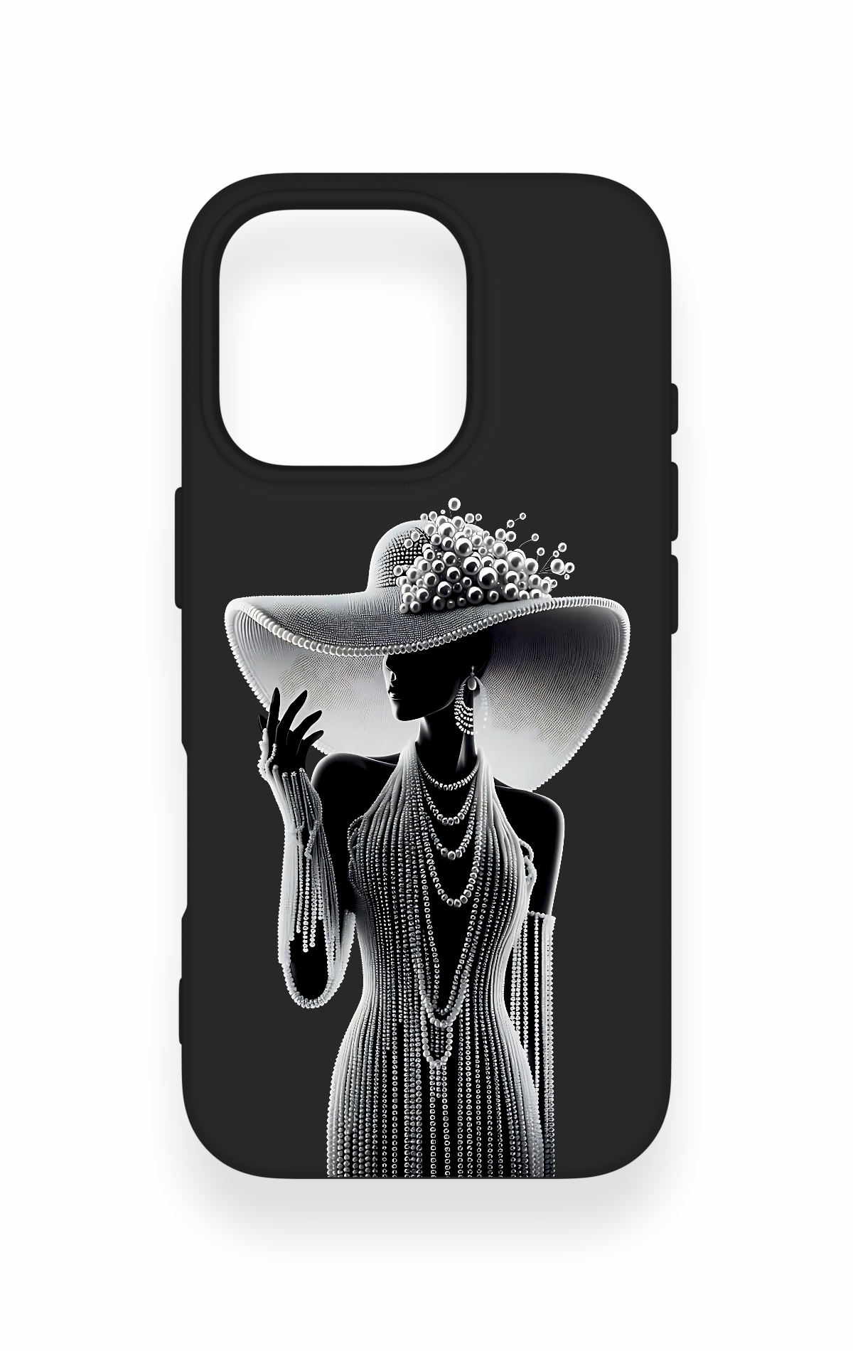 iPhone 16 Pro Uyumlu Lady Desenli Silikon Kılıf