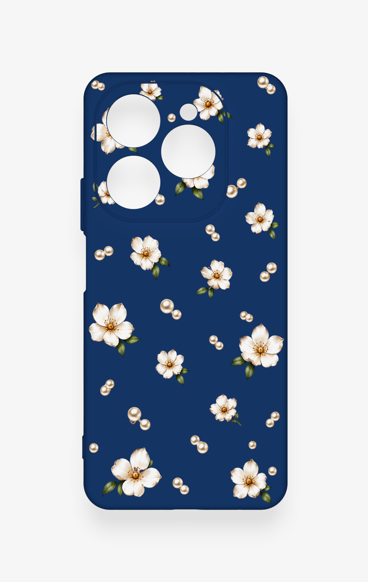 Tecno Spark 20 Pro Uyumlu Papatya İnci Desenli Silikon Kılıf