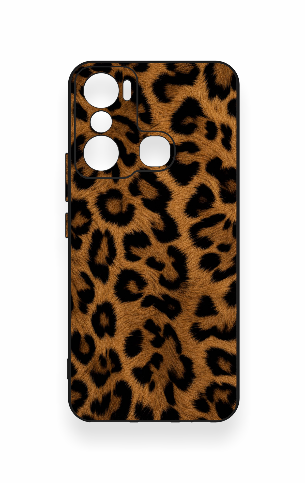 İnfinix Hot 20i Uyumlu Koyu Leopar Deri Desenli Silikon Kılıf