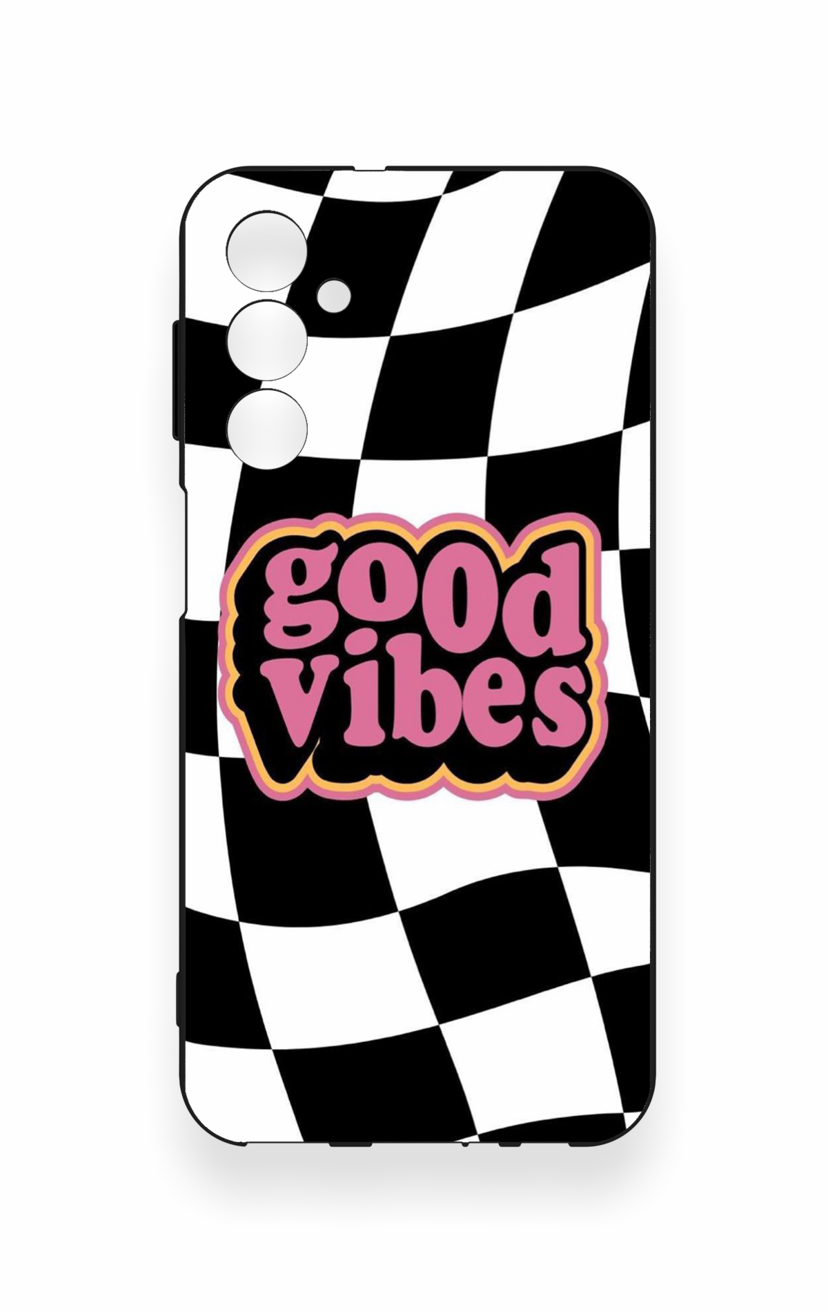 Samsung M34 Uyumlu Black Good Vibes Desenli Silikon Kılıf