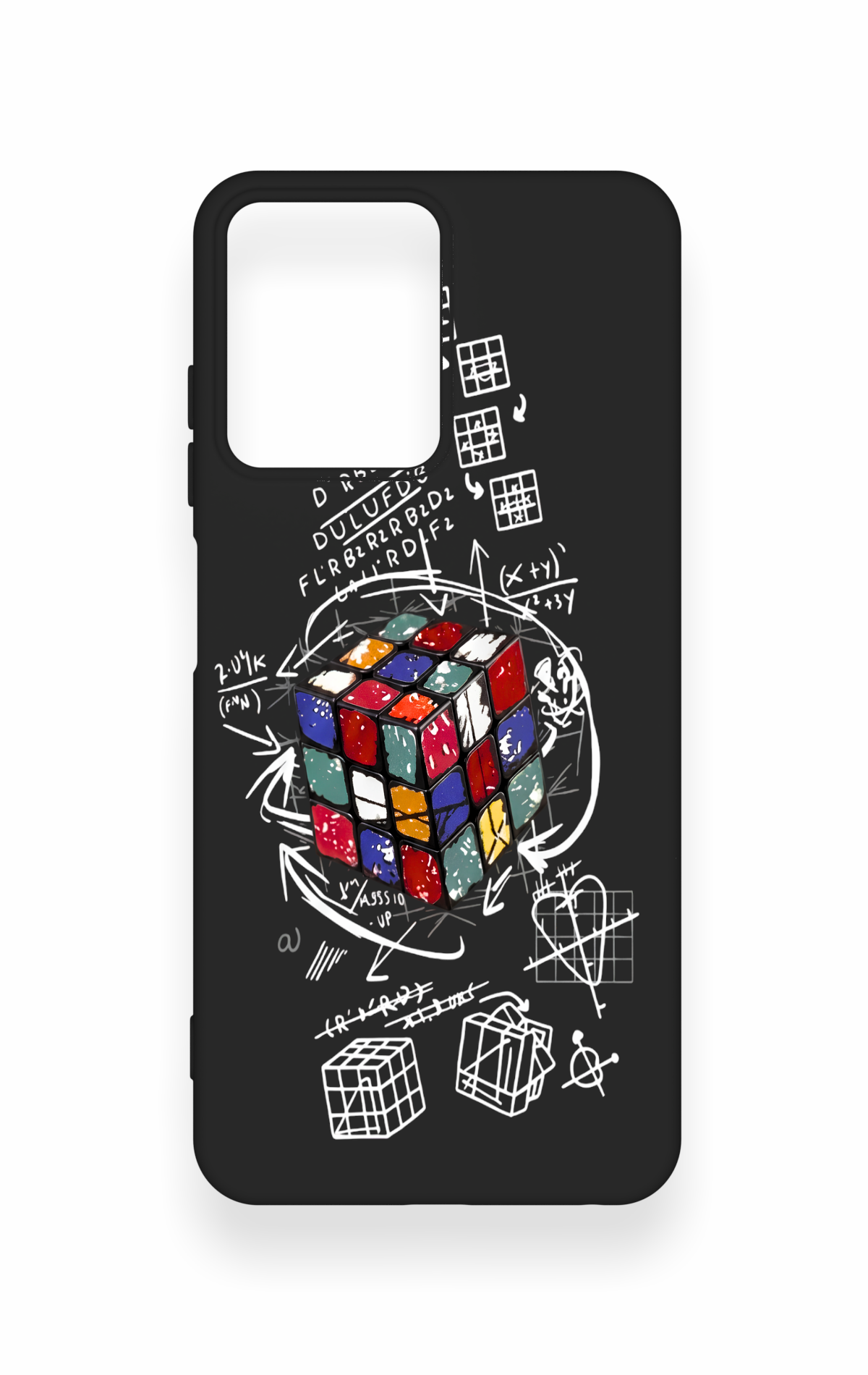Casper Via M40 Uyumlu Rubik Küb Desenli Silikon Kılıf