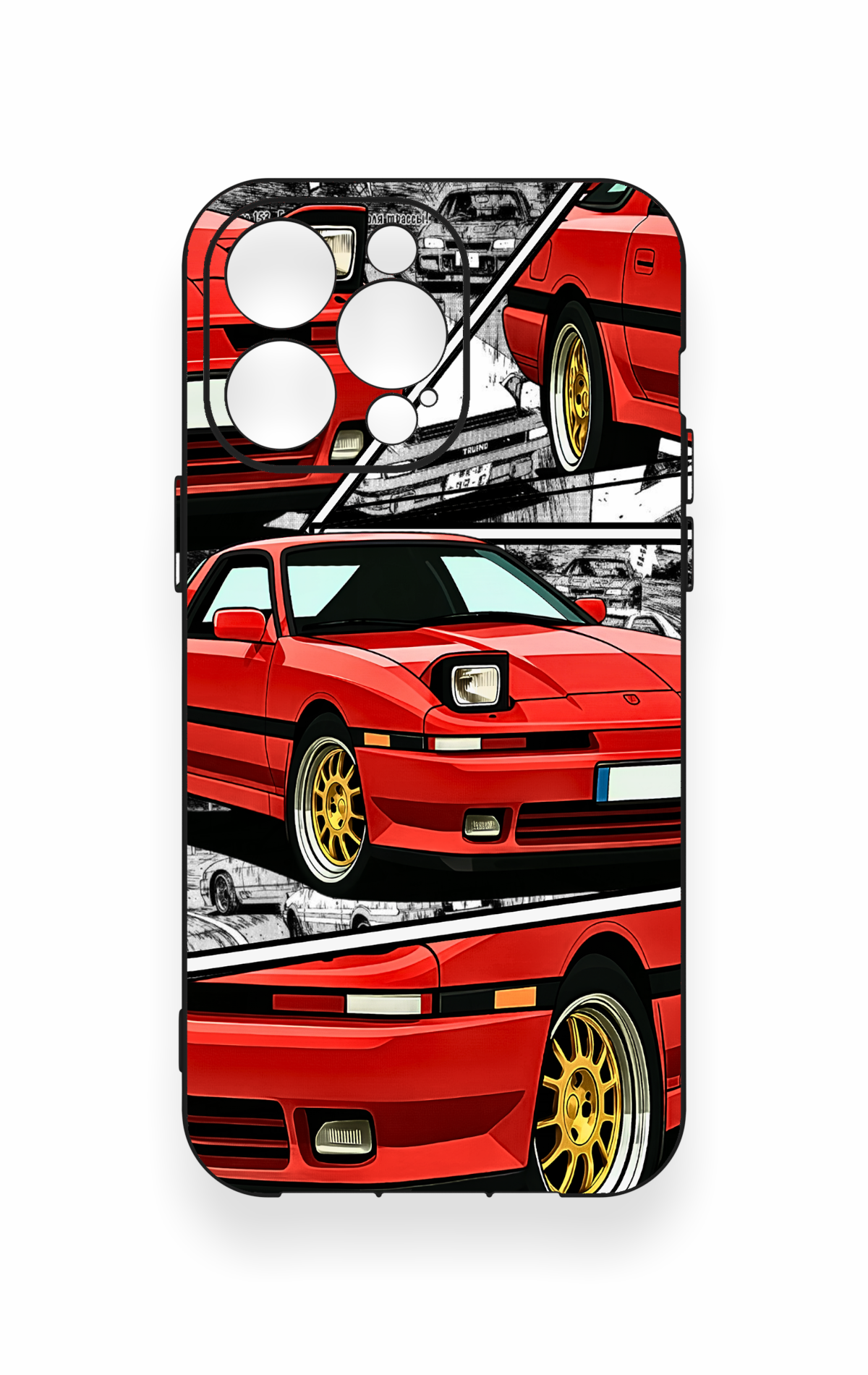 iPhone 14 Pro Max Uyumlu Kırmızı Supra Desenli Silikon Kılıf