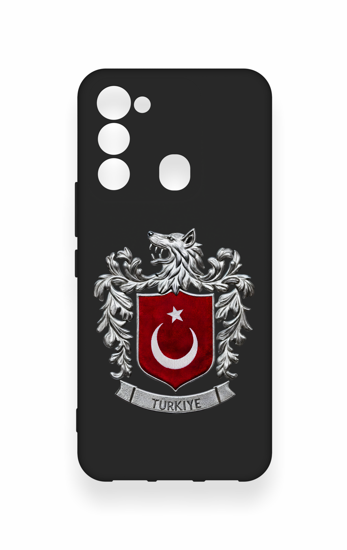 Tecno Spark 8C Uyumlu Türk Arma Desenli Silikon Kılıf