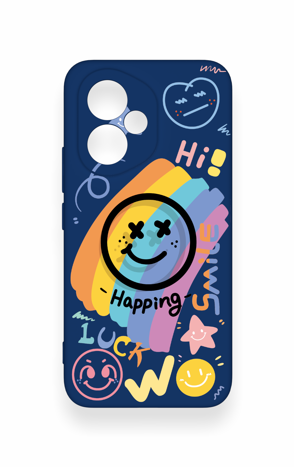 Honor 400 Uyumlu Happing Smile Desenli Silikon Kılıf