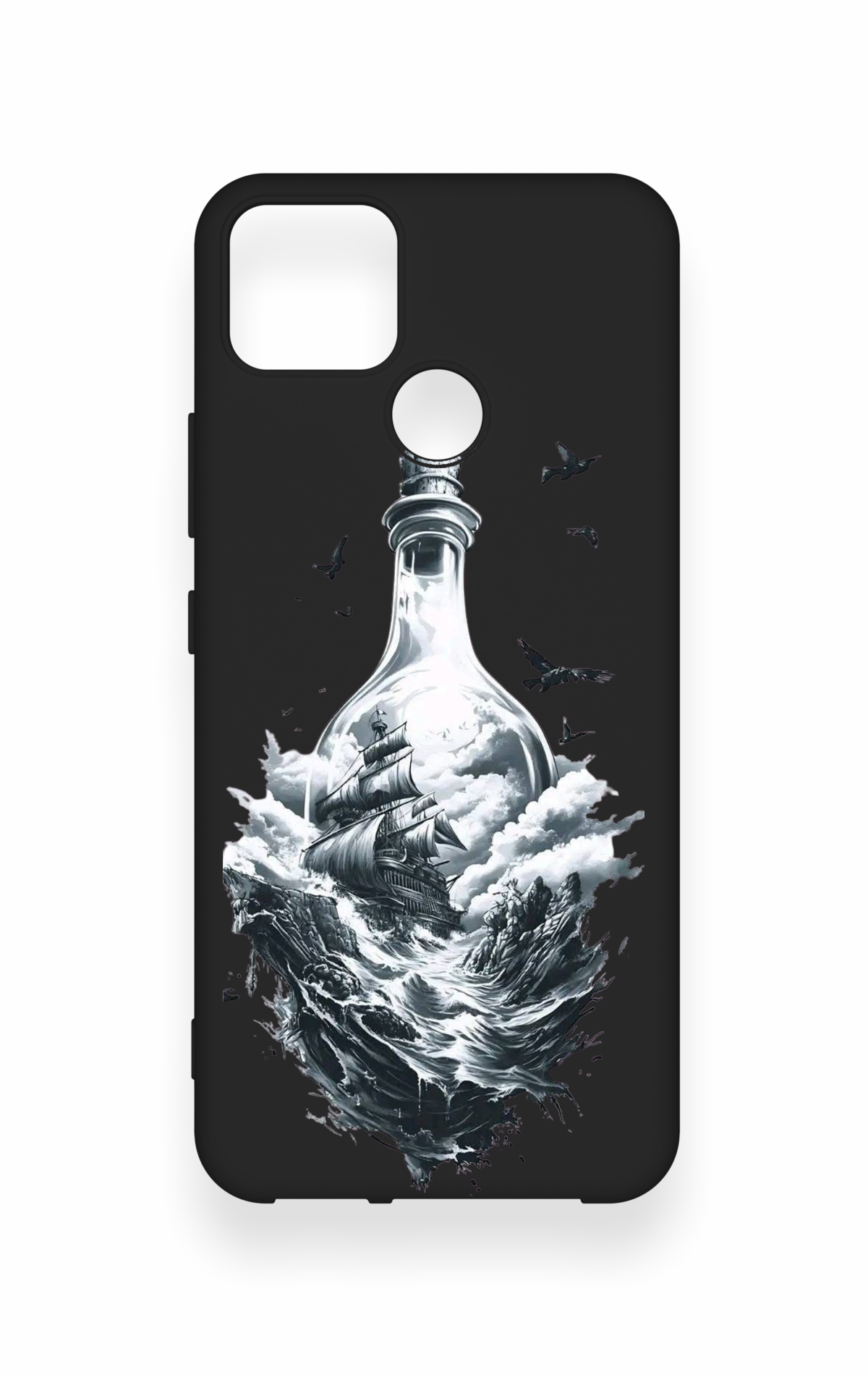 Realme C25 Uyumlu Secret Sea Desenli Silikon Kılıf