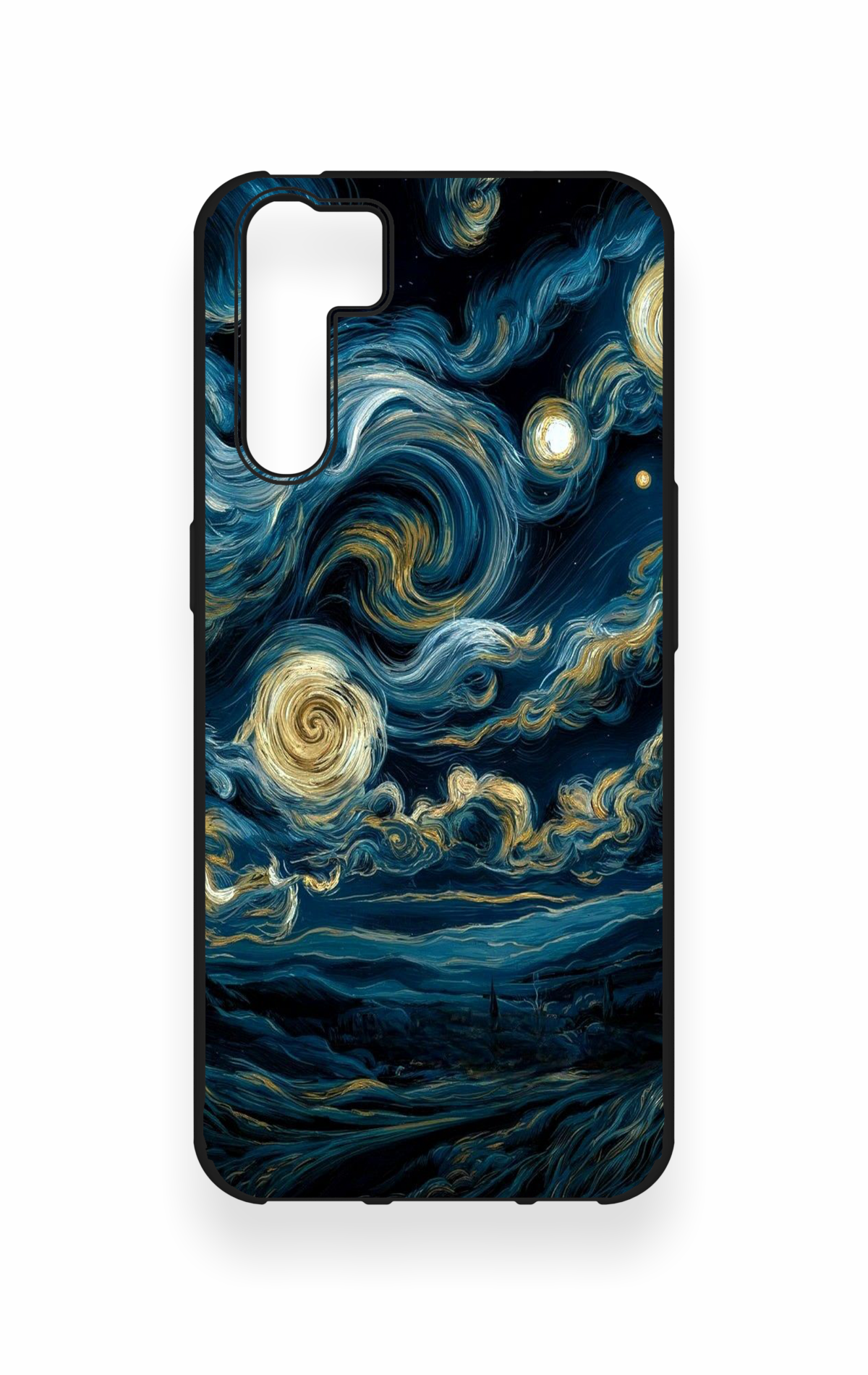Oppo A91 Uyumlu Yıldızlı Gece Desenli Silikon Kılıf