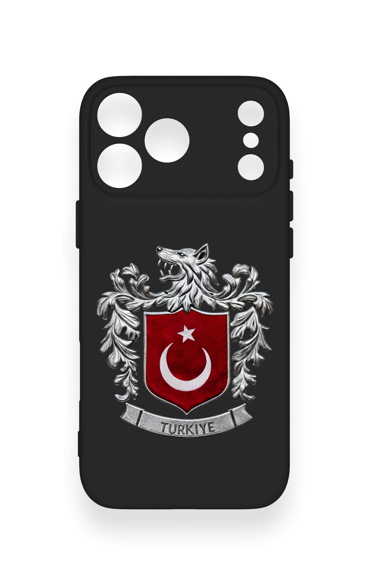iPhone 17 Pro Max Uyumlu Türk Arma Desenli Silikon Kılıf