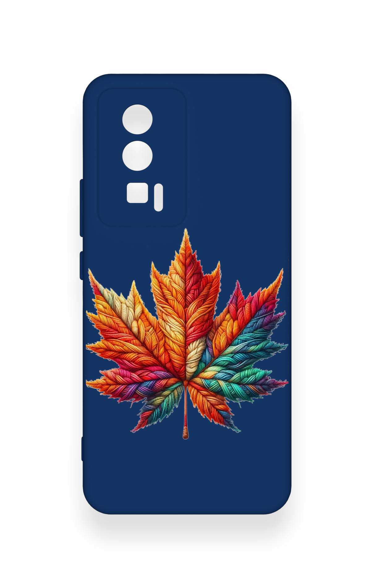 Poco F5 Pro Uyumlu Renkli Yaprak Desenli Silikon Kılıf