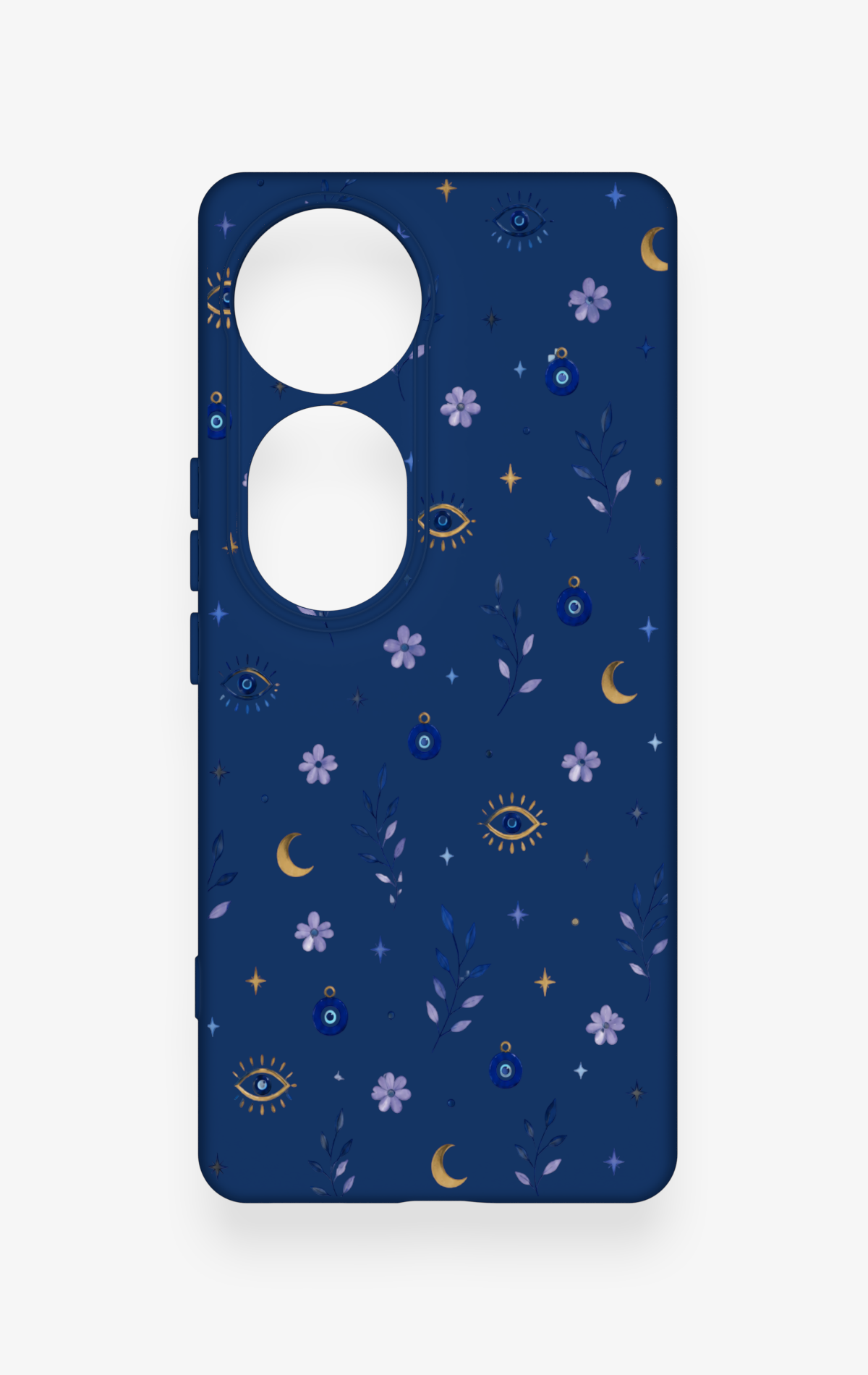 Vivo V40 Uyumlu Mavi Nazar Papatya Desenli Silikon Kılıf
