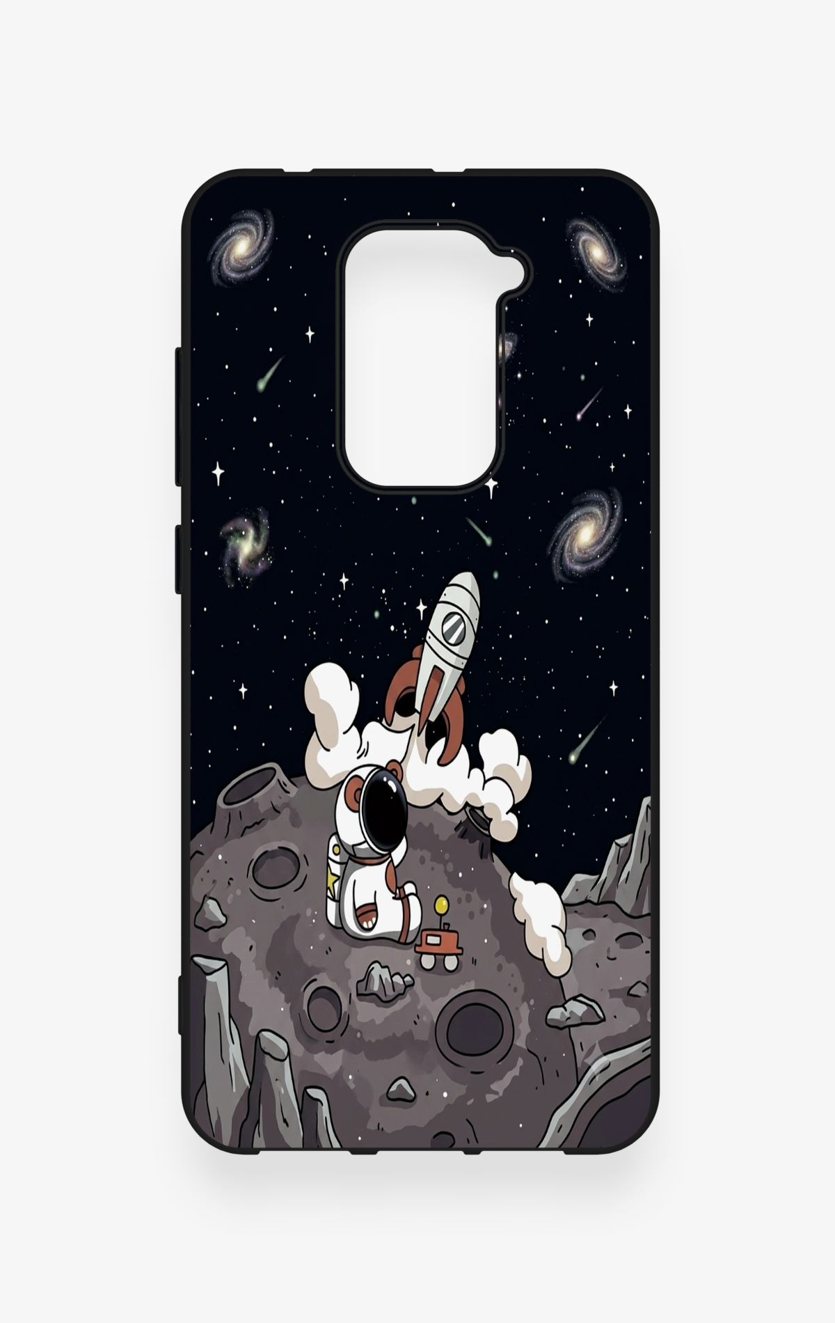 Redmi Note 9 Uyumlu Uzay Astronot Desenli Silikon Kılıf
