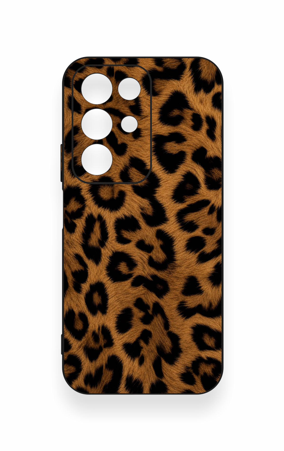 Realme C85 5G Uyumlu Koyu Leopar Deri Desenli Silikon Kılıf