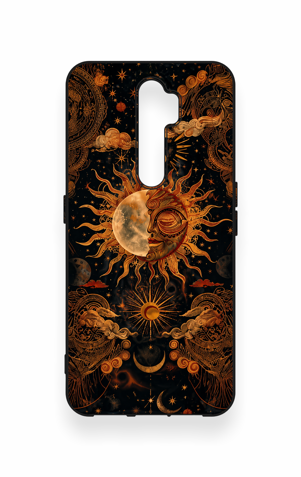 Oppo A9 2020 Uyumlu Mistik Güneş Desenli Silikon Kılıf