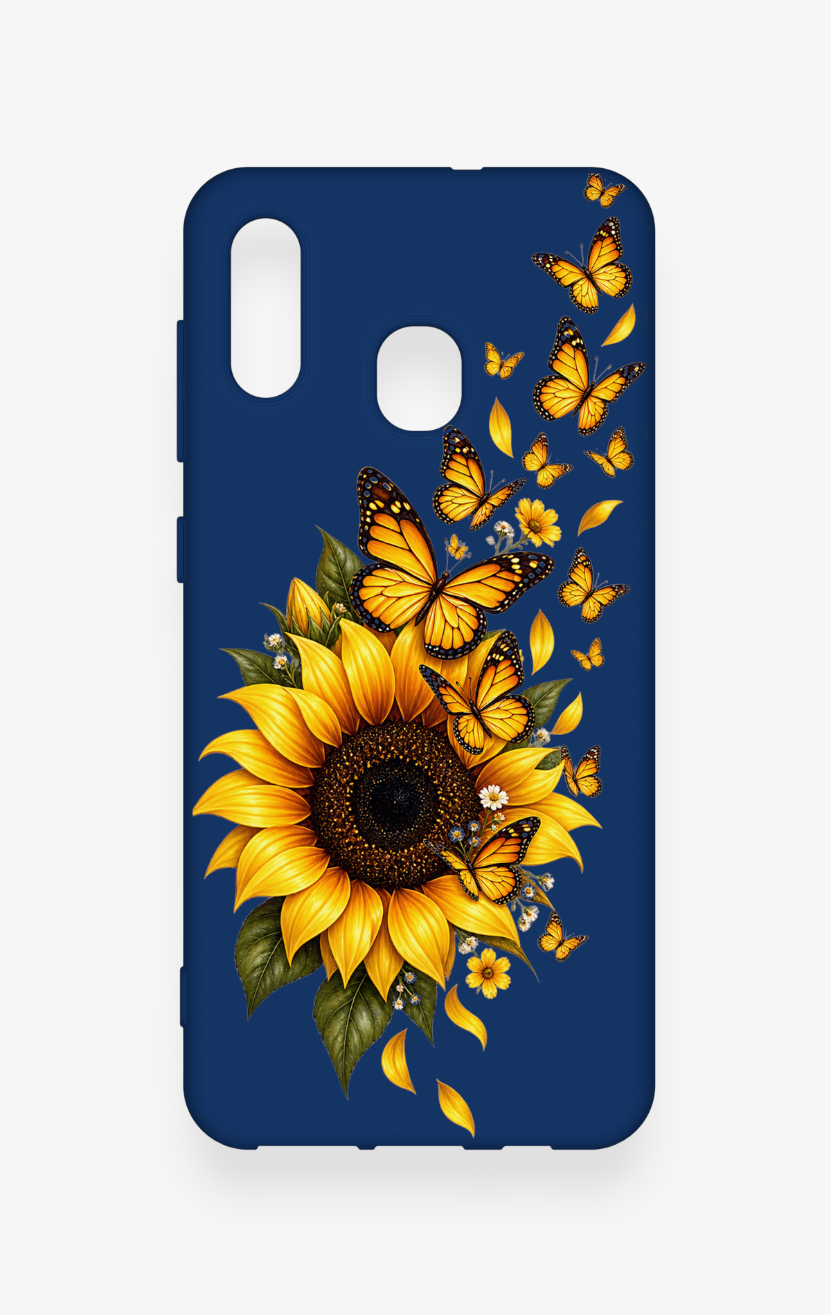Samsung A20-A30 Uyumlu Ayçiçeği Desenli Silikon Kılıf