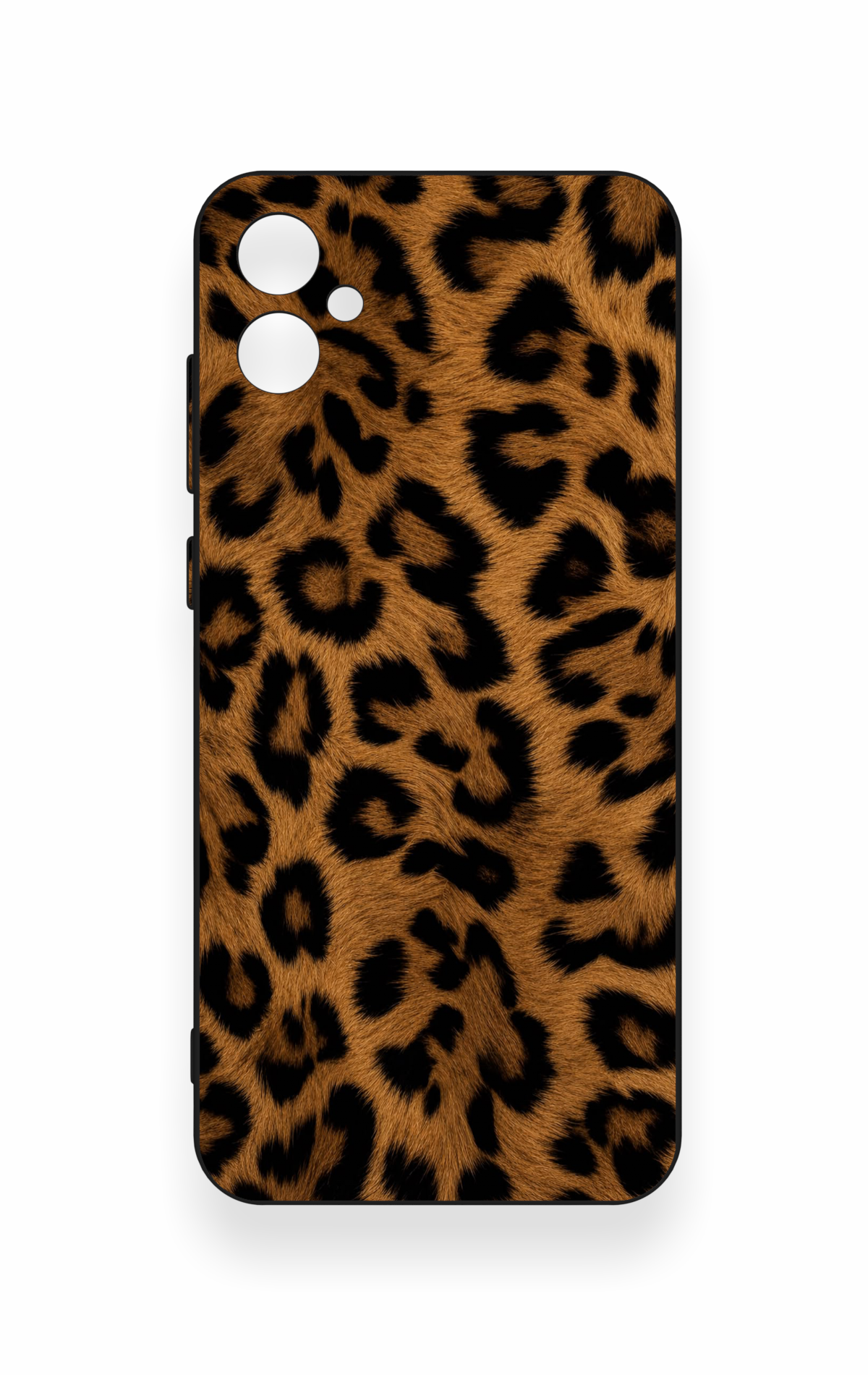 Samsung A05 Uyumlu Koyu Leopar Deri Desenli Silikon Kılıf