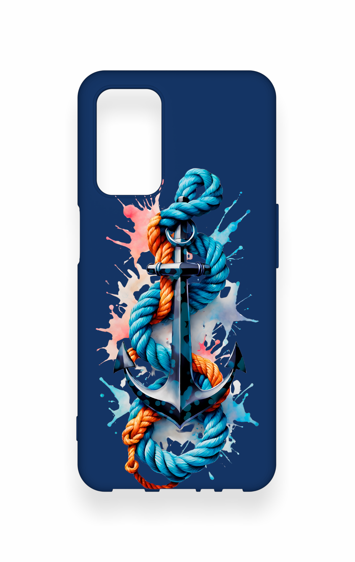 Oppo A55 Uyumlu Anchor Desenli Silikon Kılıf