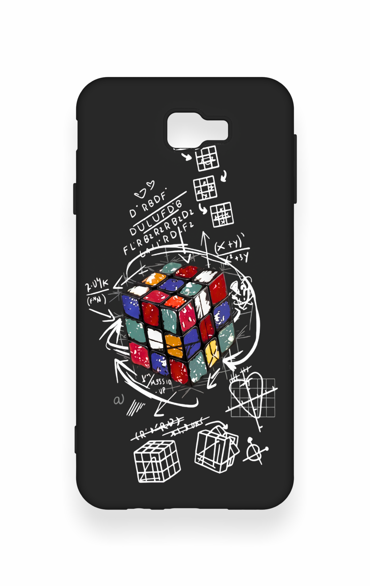 Samsung J7 Prime Uyumlu Rubik Küb Desenli Silikon Kılıf