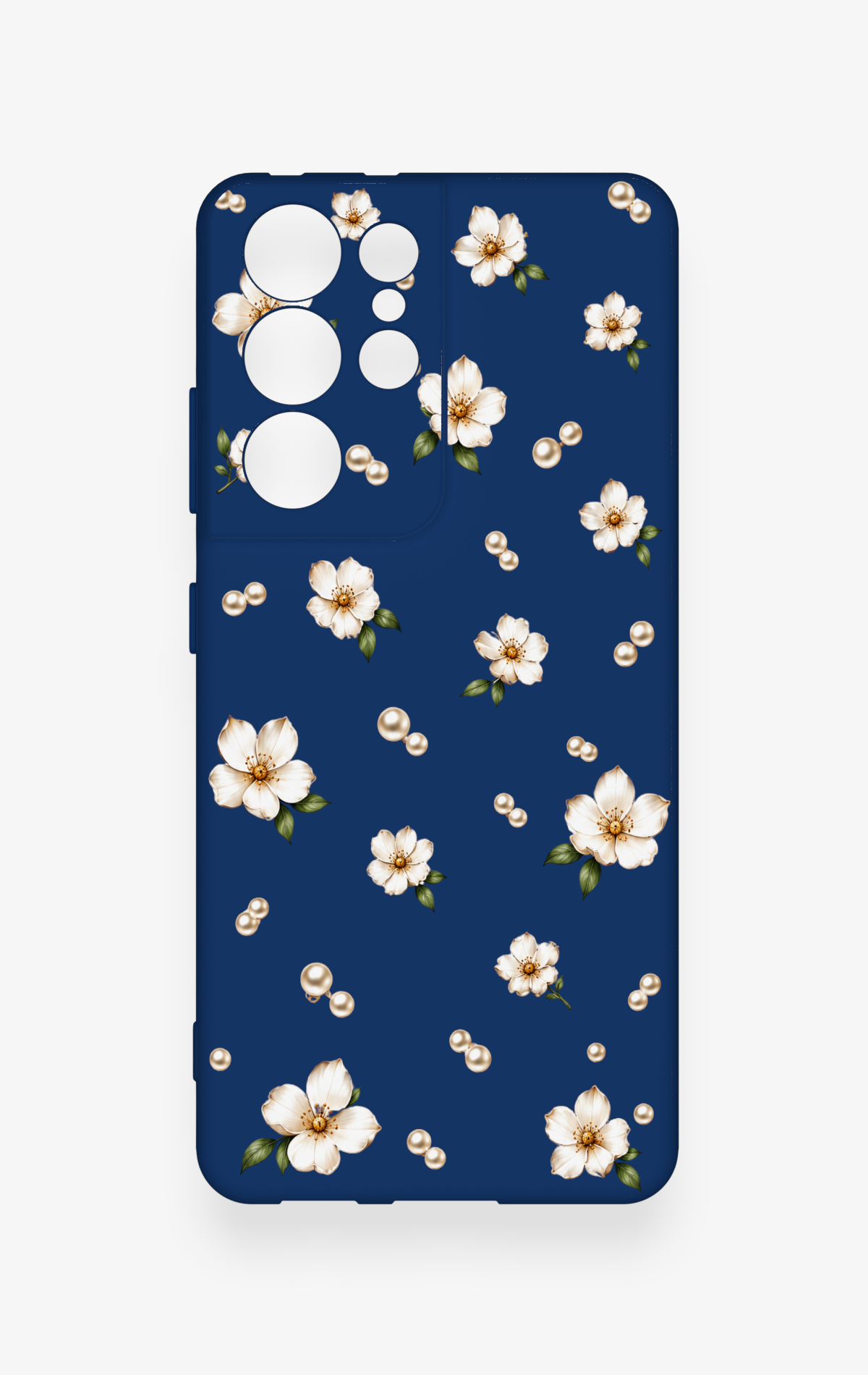 Samsung S21 Ultra Uyumlu Papatya İnci Desenli Silikon Kılıf