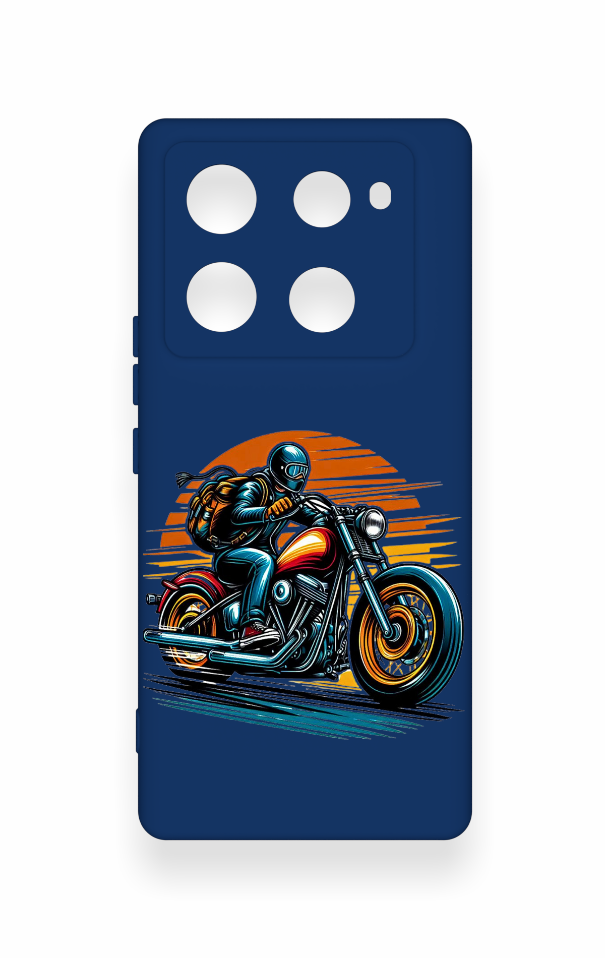 İnfinix Note 40 Pro Uyumlu Moto Rider Desenli Silikon Kılıf