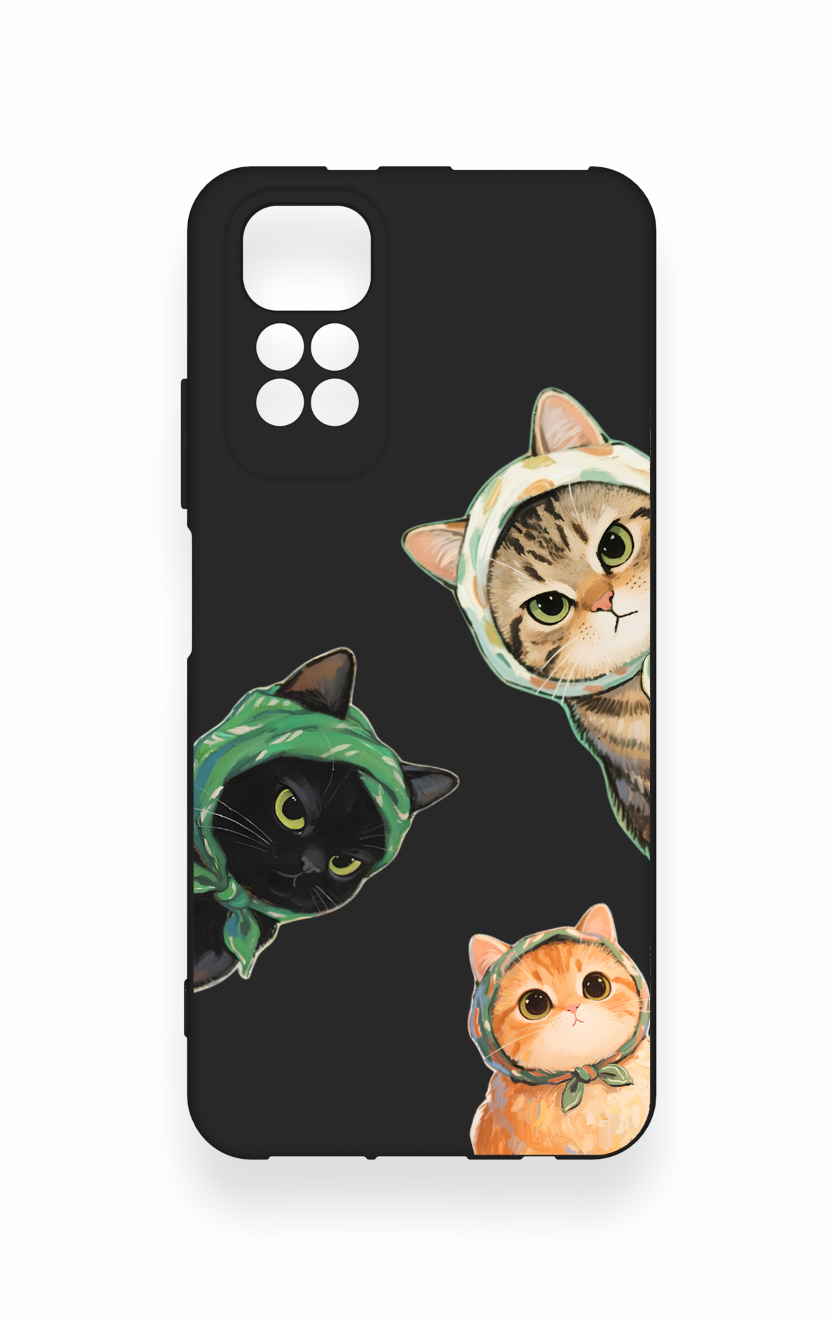 Redmi Note 11S Uyumlu Kedi Ekibi Desenli Silikon Kılıf