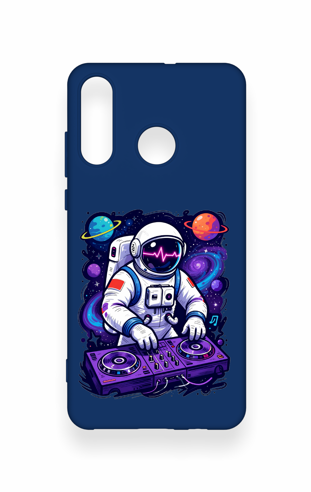 Huawei P30 Lite Uyumlu Astronot DJ Desenli Silikon Kılıf