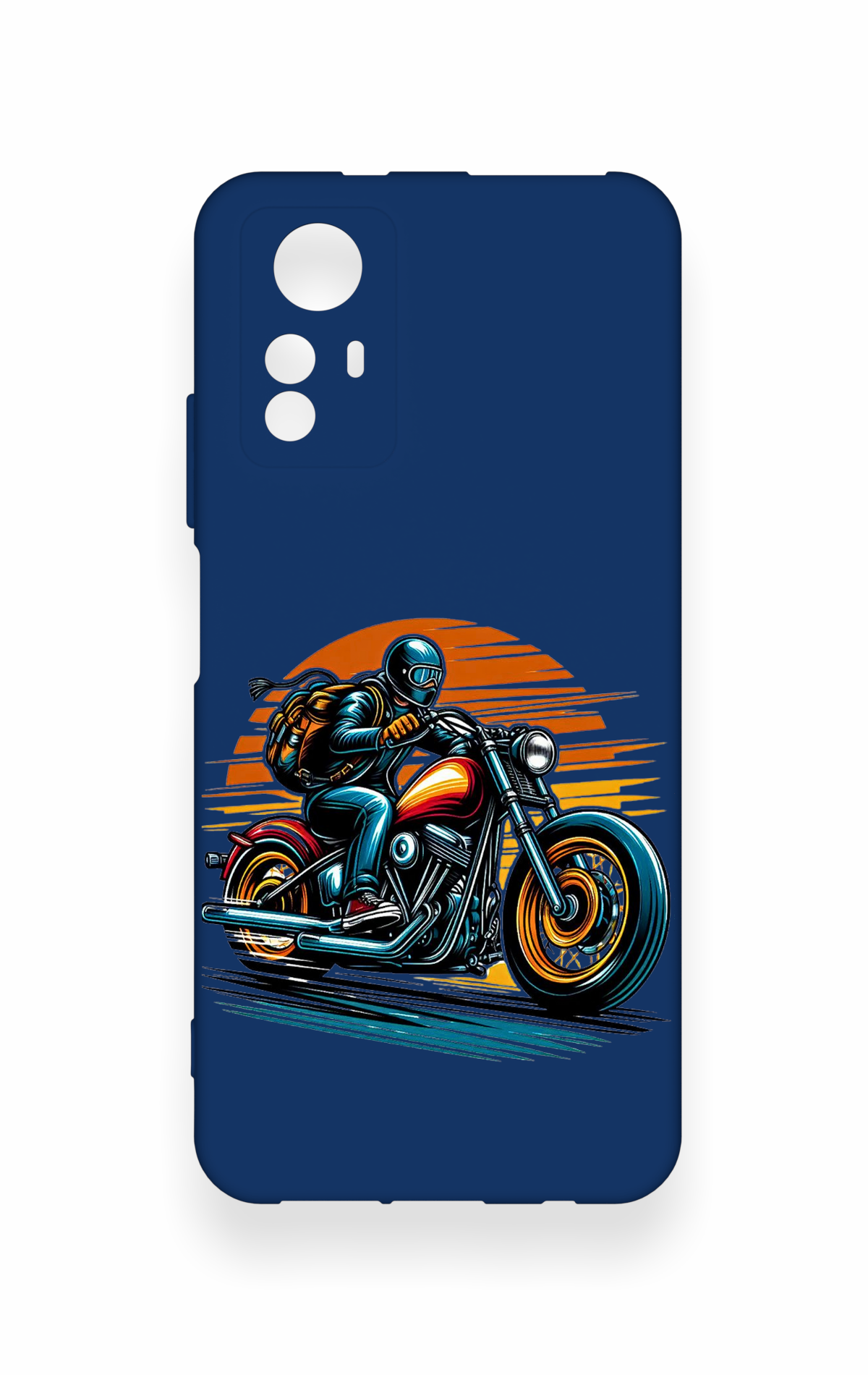 Redmi Note 12S Uyumlu Moto Rider Desenli Silikon Kılıf