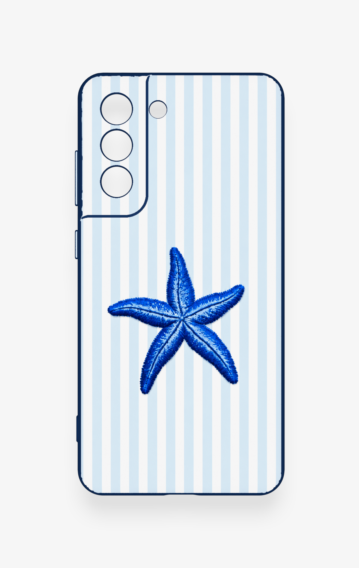 Samsung-S21FE Uyumlu Mavi Deniz Yıldızı Desenli Silikon Kılıf