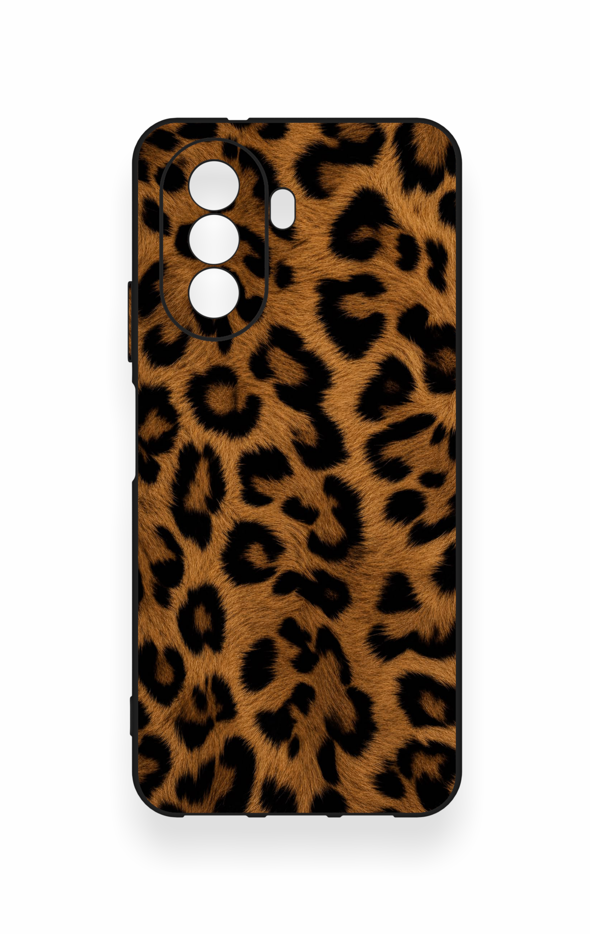 Huawei Nova Y70 Uyumlu Koyu Leopar Deri Desenli Silikon Kılıf