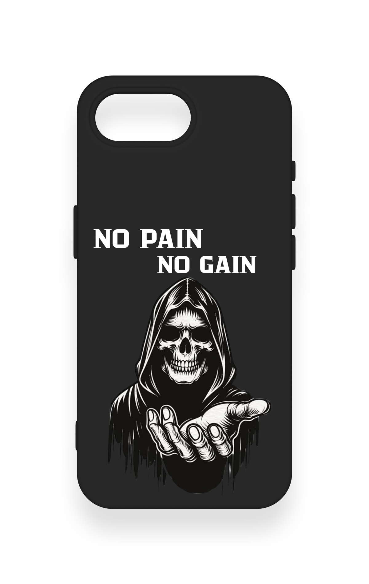 iPhone 16E Uyumlu No Pain No Gain Desenli Silikon Kılıf