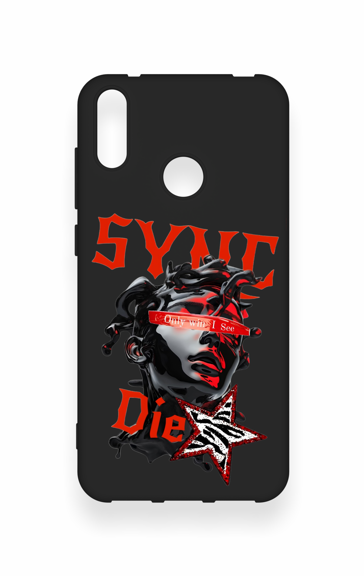 Huawei Y7 2019 Uyumlu Sync Die Desenli Silikon Kılıf