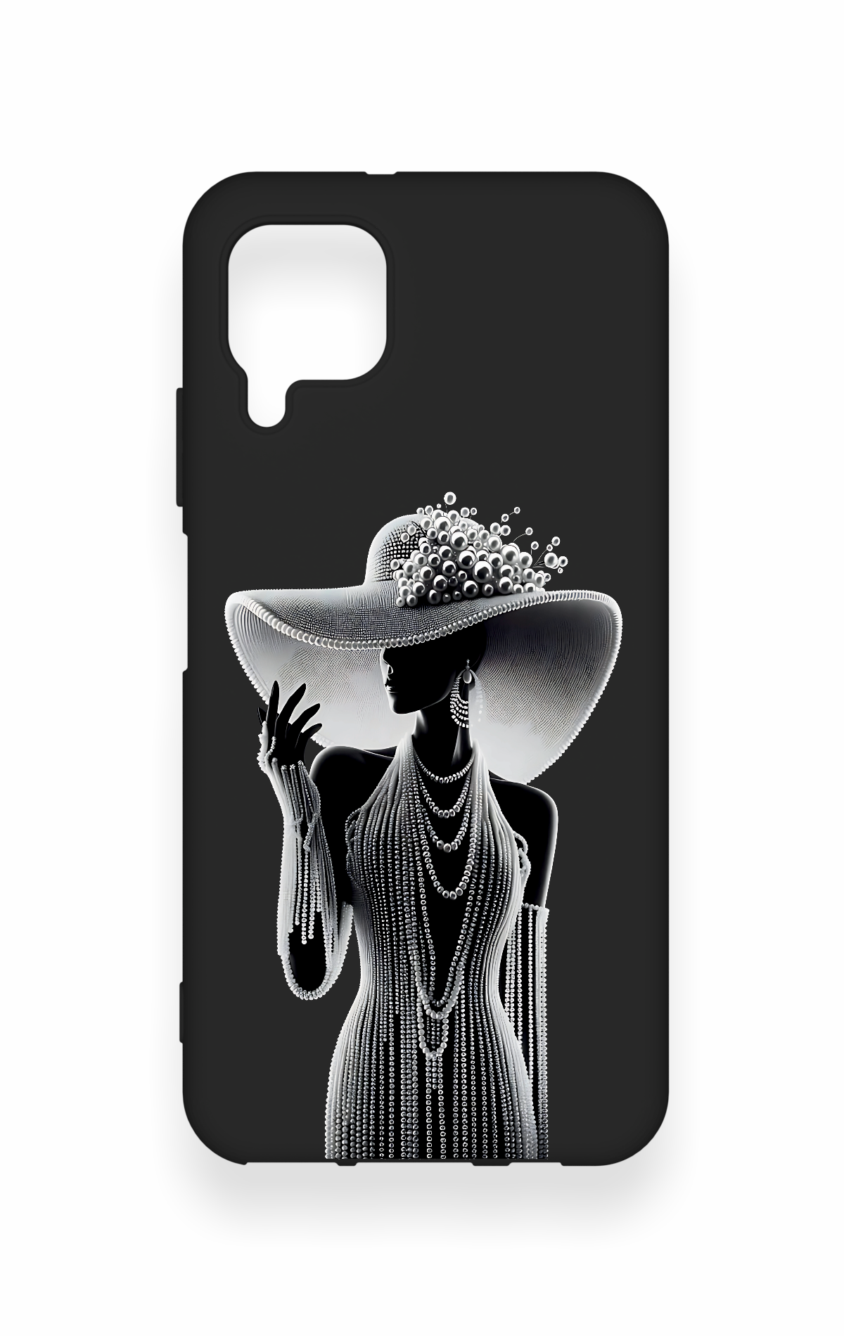 Huawei P40 Lite Uyumlu Lady Desenli Silikon Kılıf