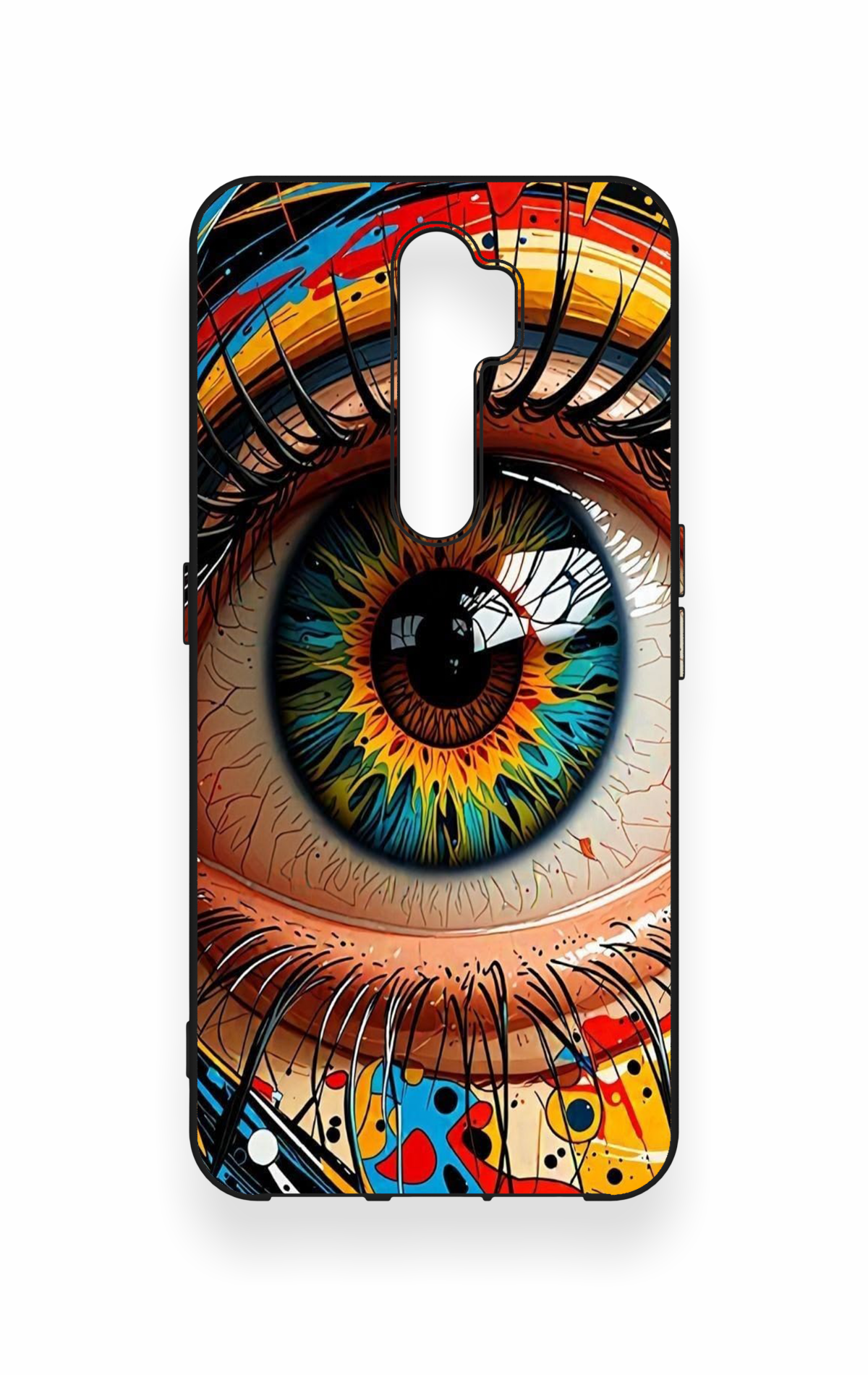 Oppo A5 2020 Uyumlu Renkli Göz Bebeği Desenli Silikon Kılıf