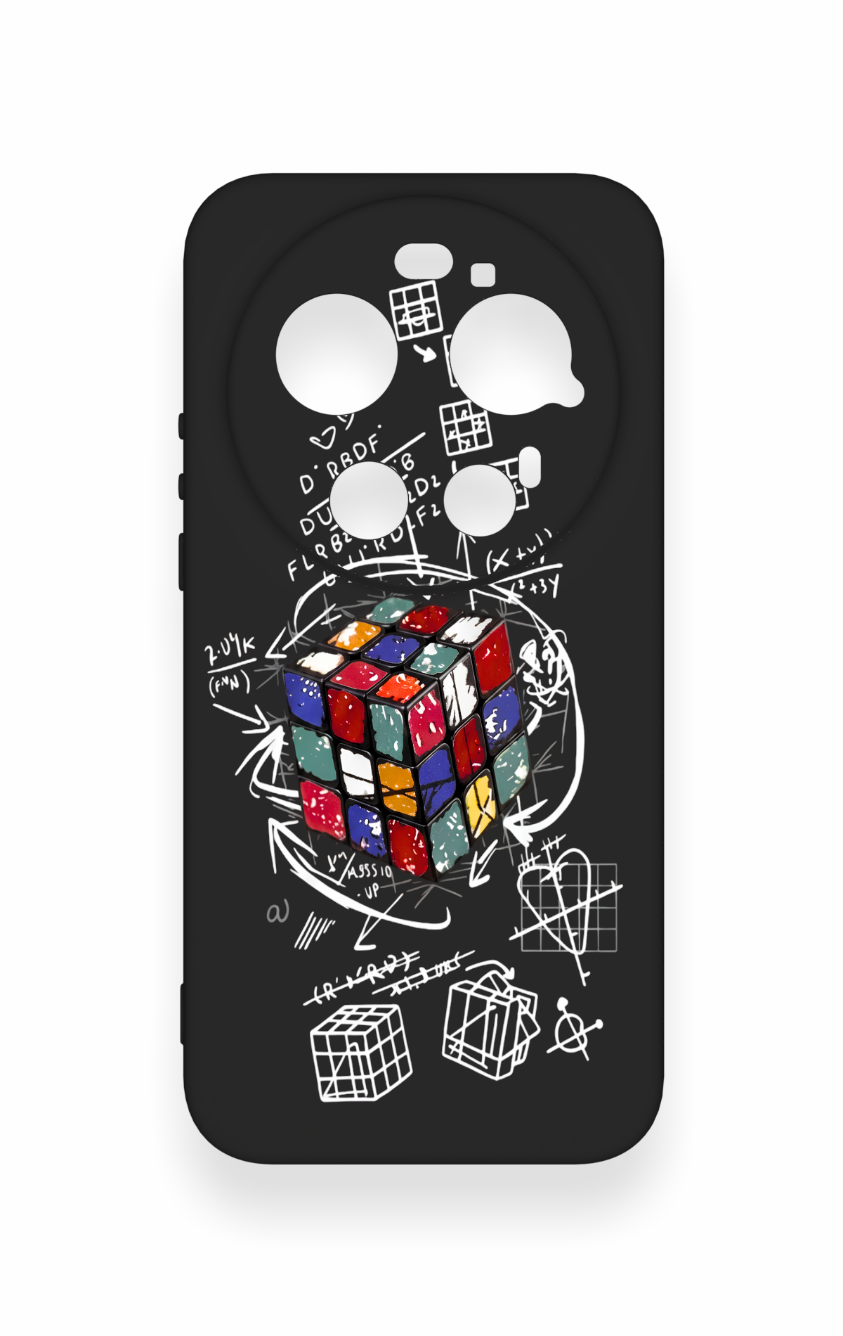 Mi 17 Ultra Uyumlu Rubik Küb Desenli Silikon Kılıf