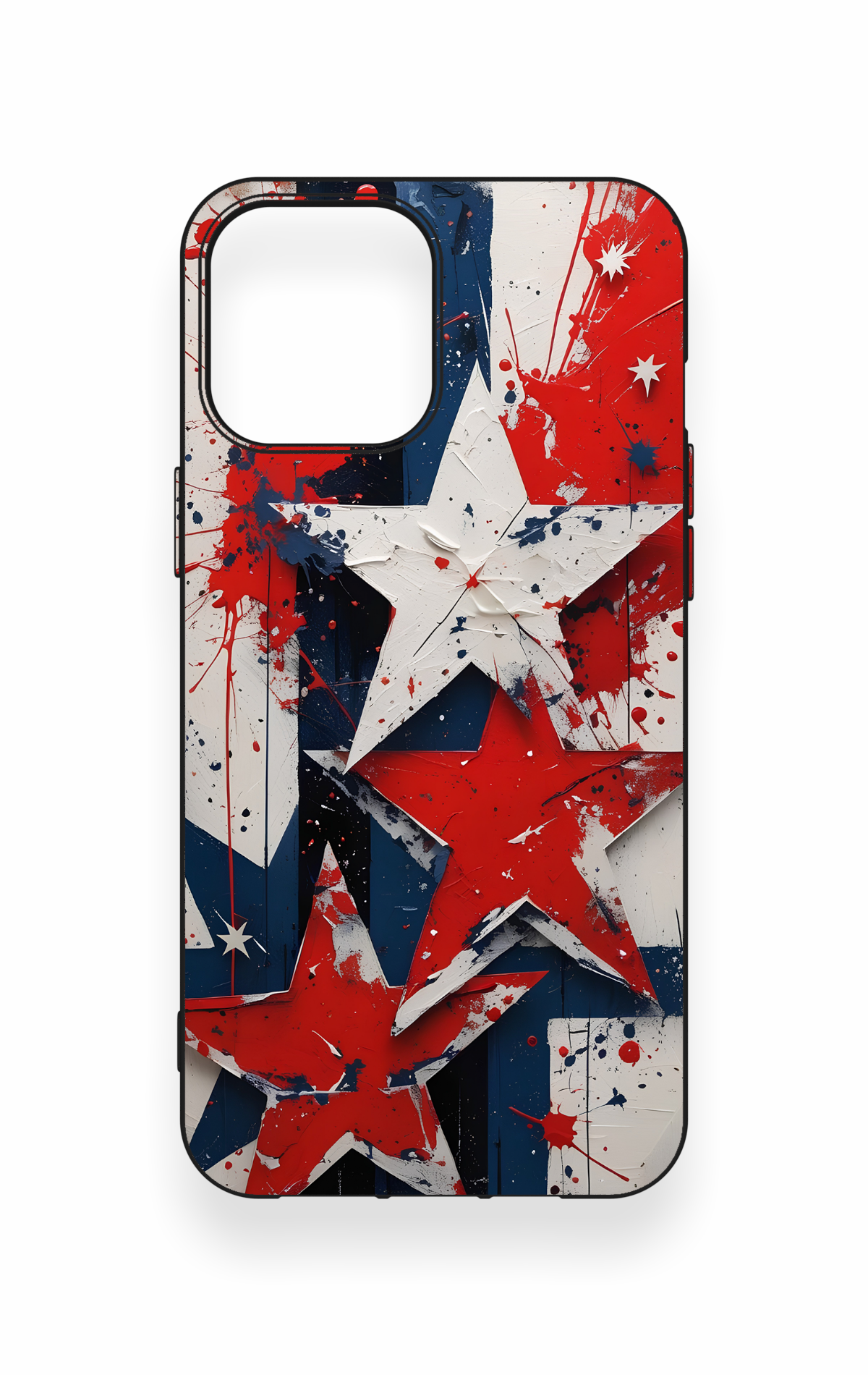iPhone 12 Pro Max Uyumlu Star Flag Desenli Silikon Kılıf